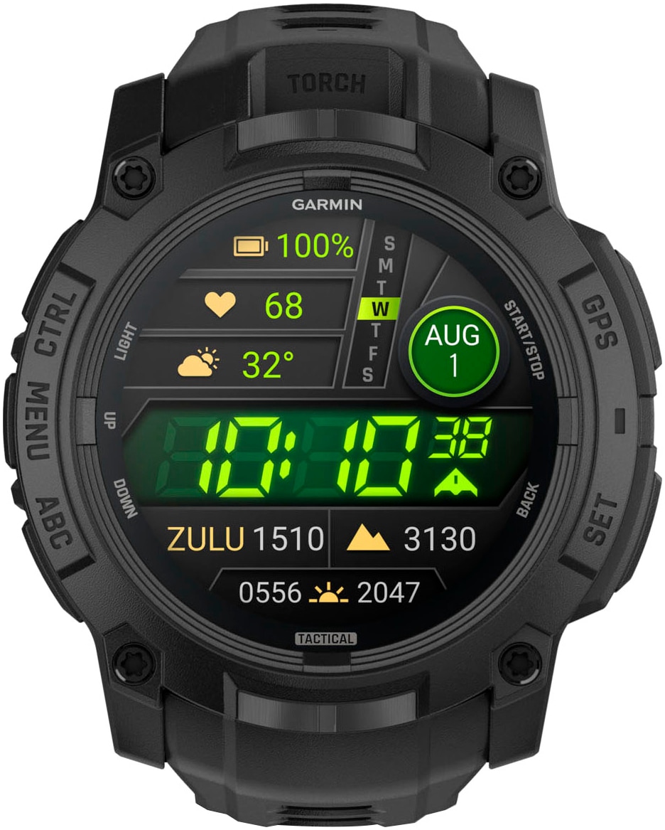 Garmin Smartwatch »Instinct 3 AMOLED 50 mm Tactical Edition«(/ 1,3 ″) Garmin