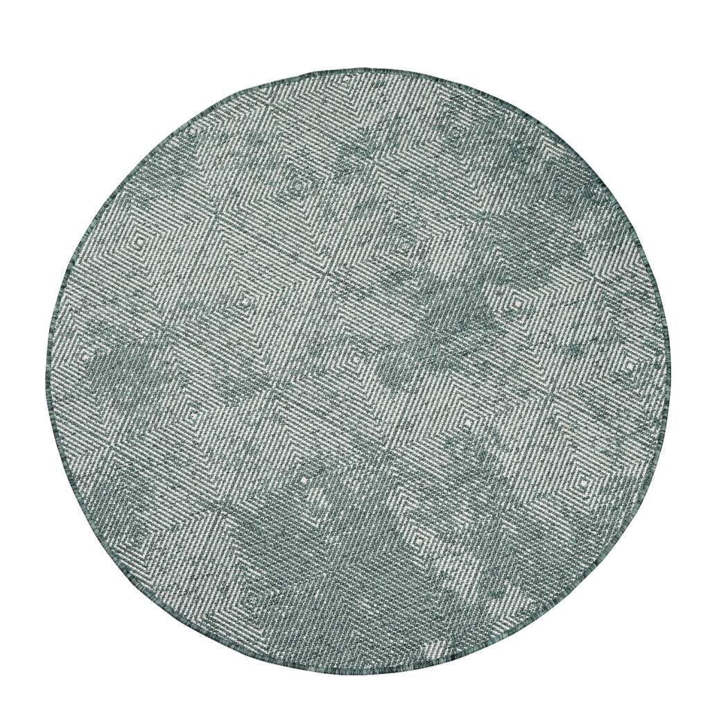 Carpet City Outdoorteppich »DUO RUG 5845« rund 5 mm Höhe Wendeteppich Wetterfest In- & Outdoor, Balkon, Terrasse, Wohnzimmer