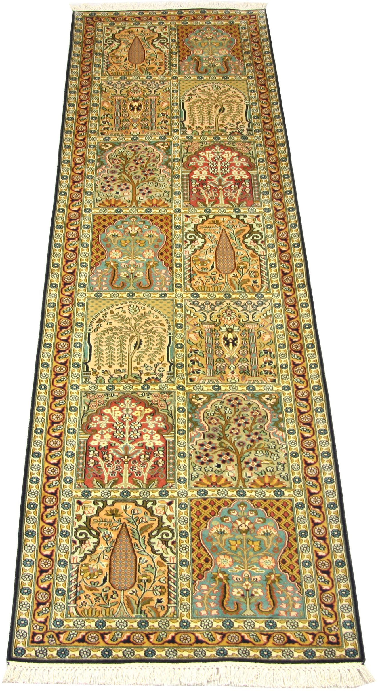 Image of morgenland Läufer »Kaschmir Seide Teppich handgeknüpft mehrfarbig«, rechteckig, 7 mm Höhe bei Ackermann Versand Schweiz