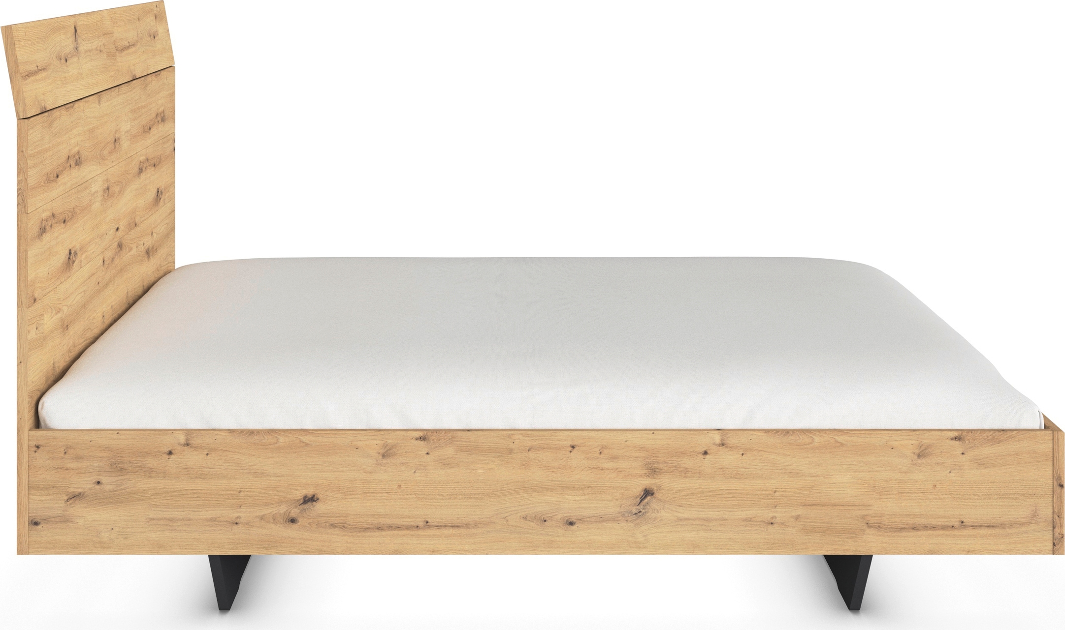 GOODproduct Futonbett »Bett Doppelbett Holzbett AGORDO« 180x200 cm,  mit hohem Kopfteil und schwebender Optik MADE IN GERMANY