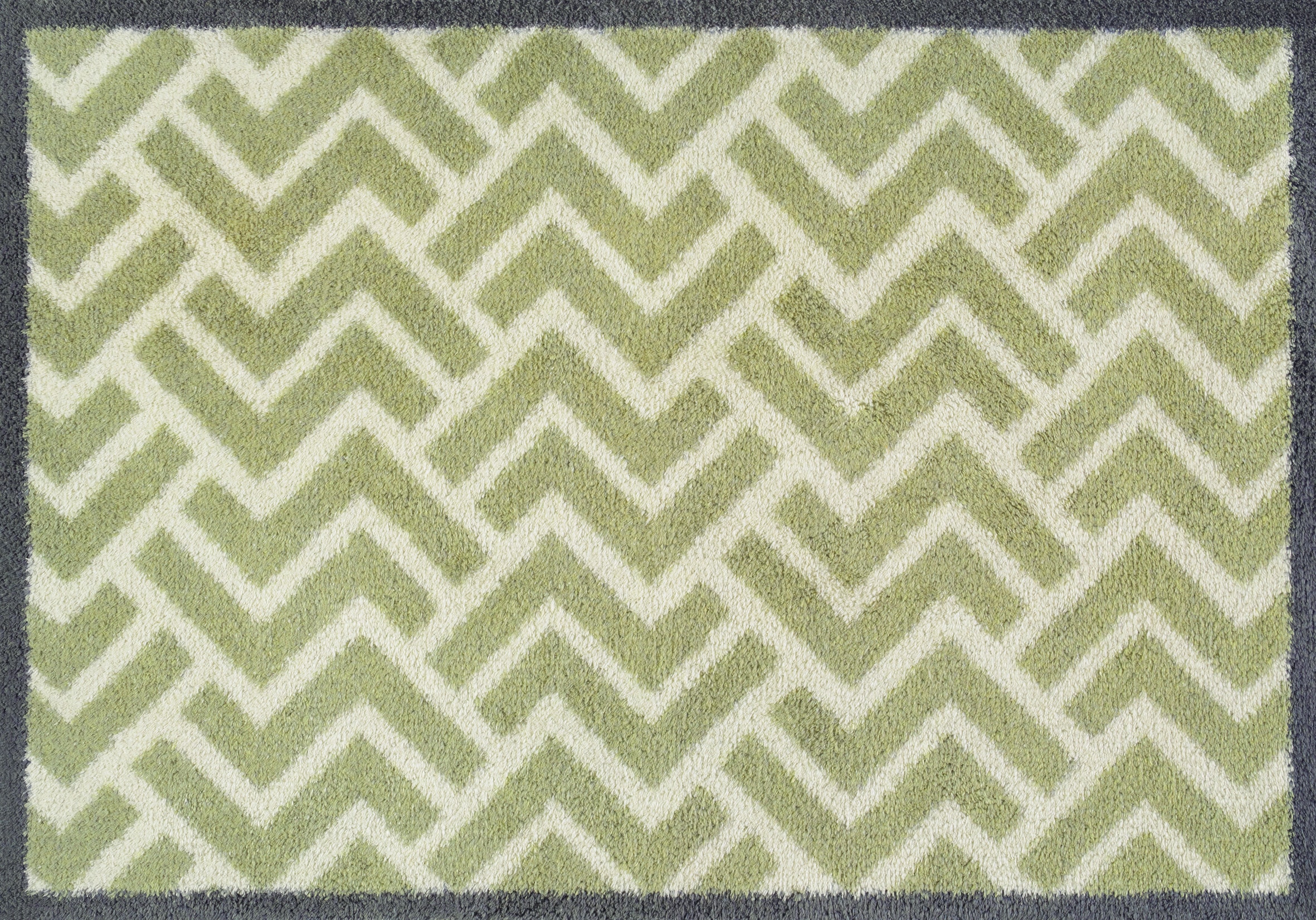 Image of Turtle Mat Fussmatte "Herringbone Green" rechteckig 9 mm Höhe