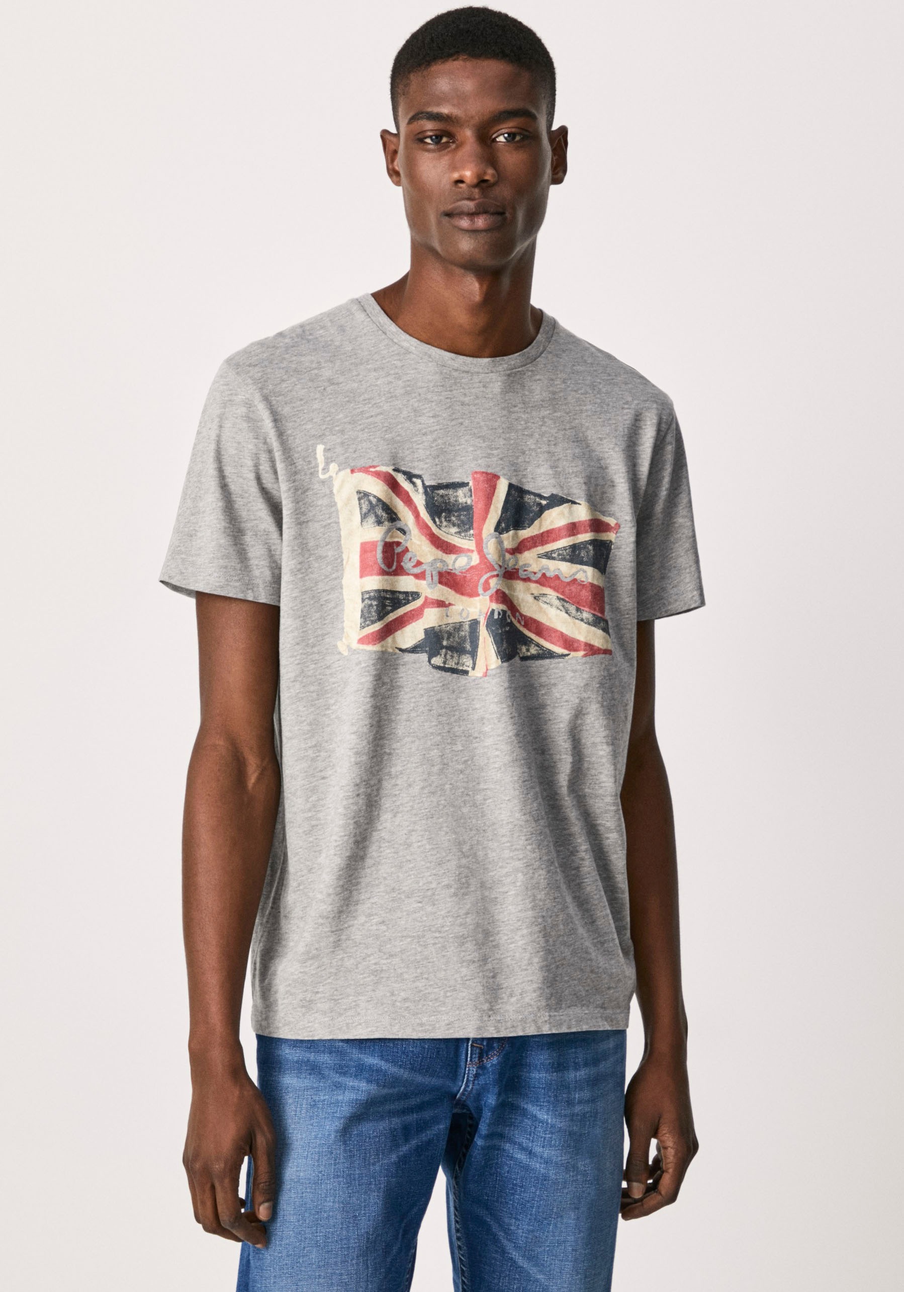 Image of Pepe Jeans Rundhalsshirt »FLAG LOGO N« bei Ackermann Versand Schweiz