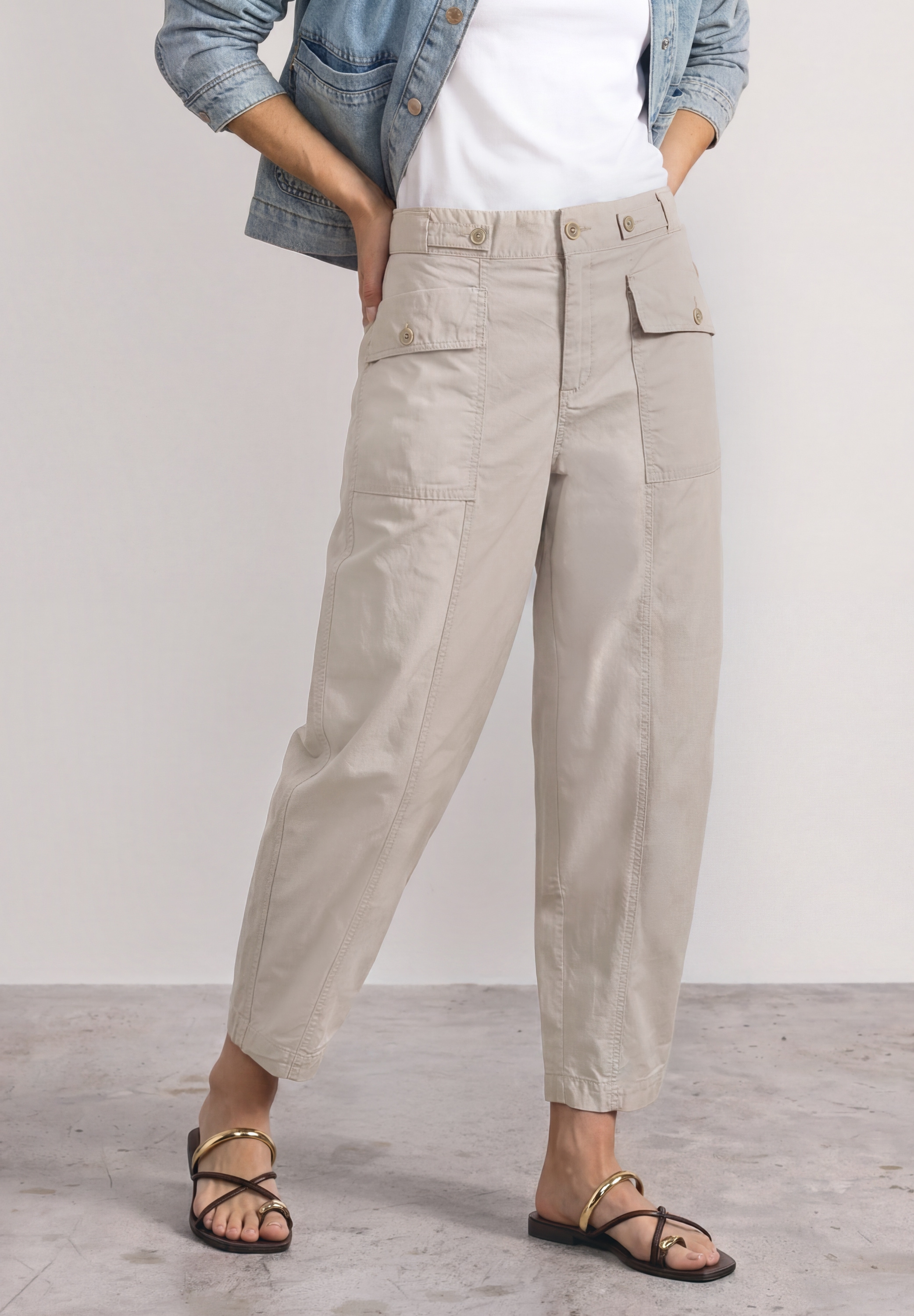 STREET ONE Pantalon en tissu »Style Karlie«  pantalon d'été en qualité papertouch