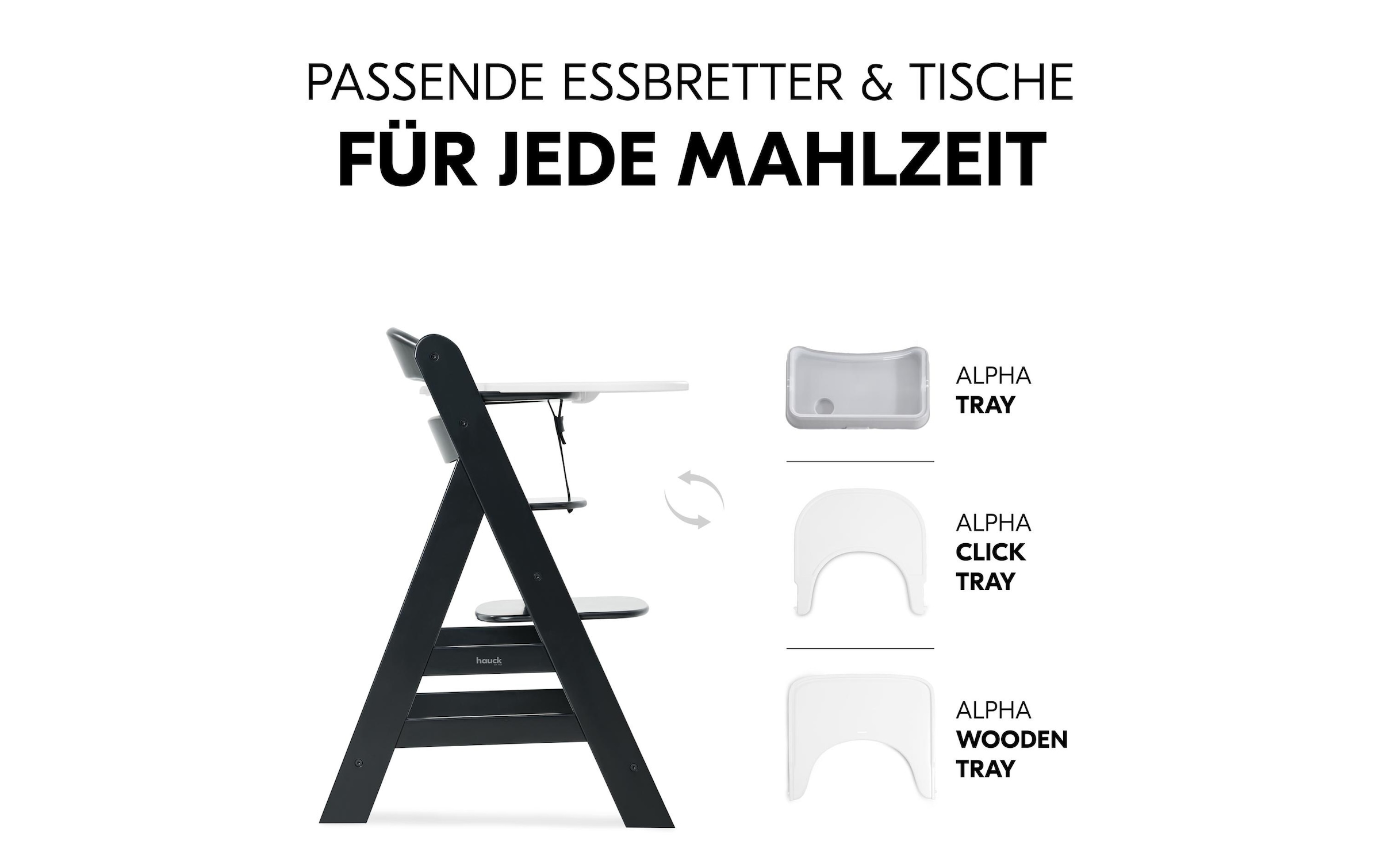 Hauck Hochstuhl »Alpha+ Schwarz« () Holzart: Buche (Fagus sylvatica)/ Europa