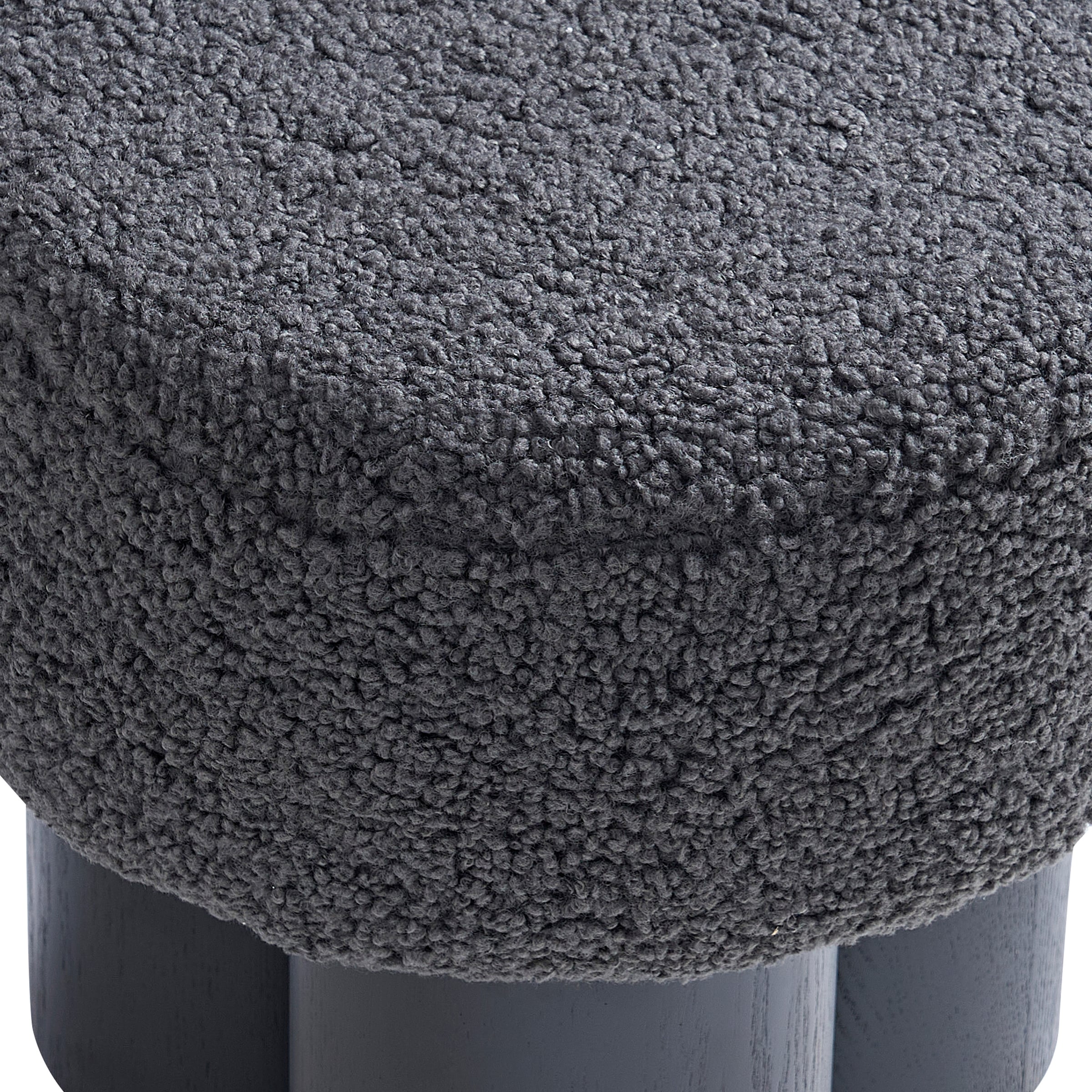 SalesFever Sitzhocker 1 Stk. tlg. mit Sitzfläche aus Teddyfell