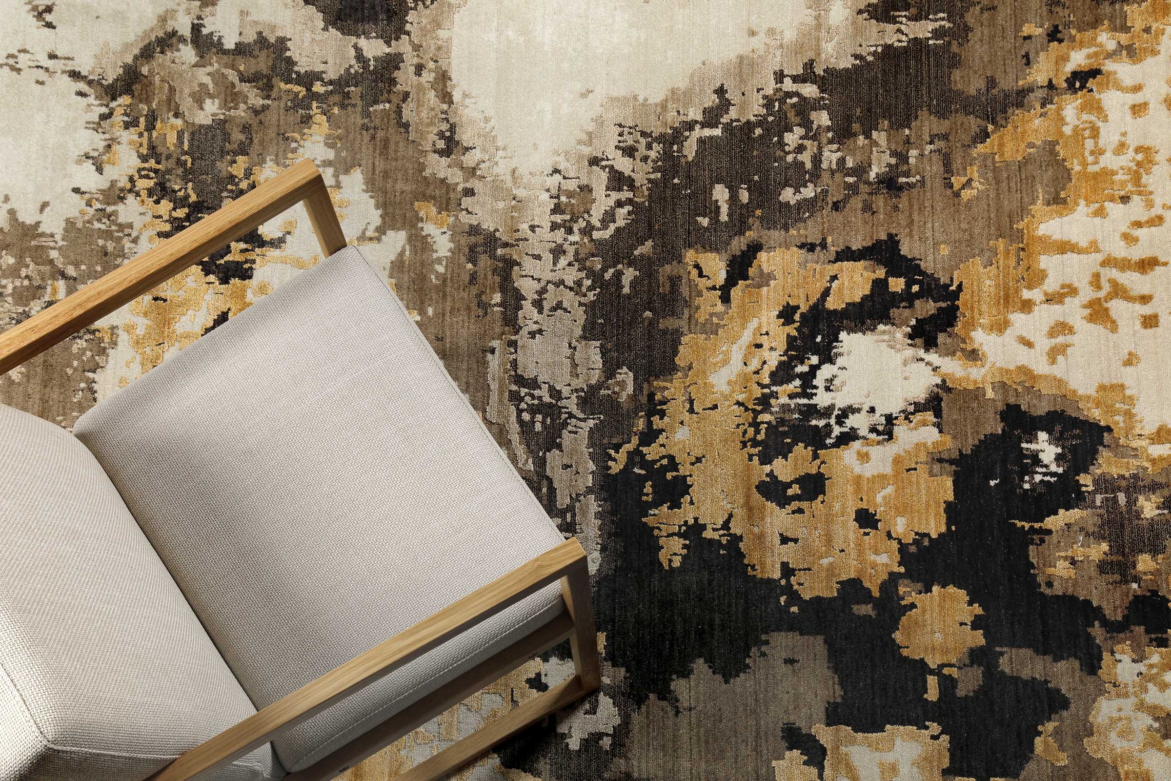 GOODproduct Teppich »Orin« rechteckig 6 mm Höhe Kurzflor, 80 % Wolle und Viskose, handgewebt, weich, Schlafzimmer