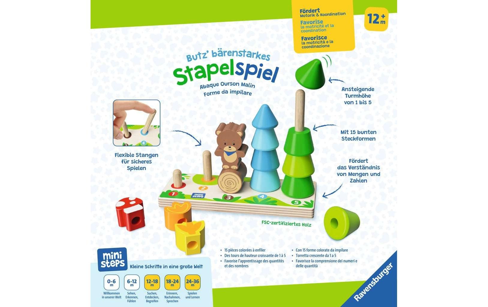 Ravensburger Spiel »Butz bärenstarkes Stapelspiel«, Holzart: Buche, Linde