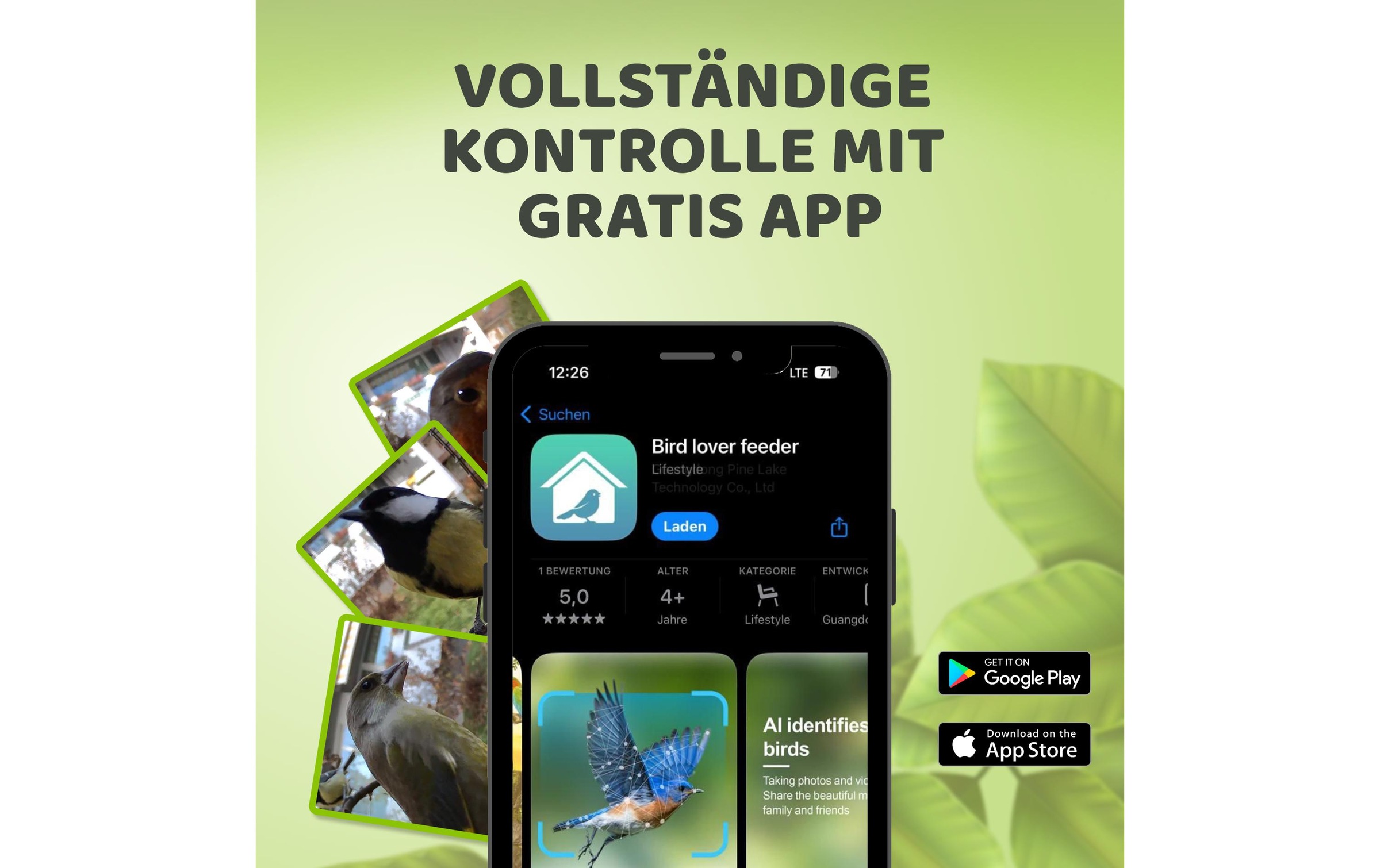   Vogelhaus »Sanilu mit Kamera mit Solarpanel«