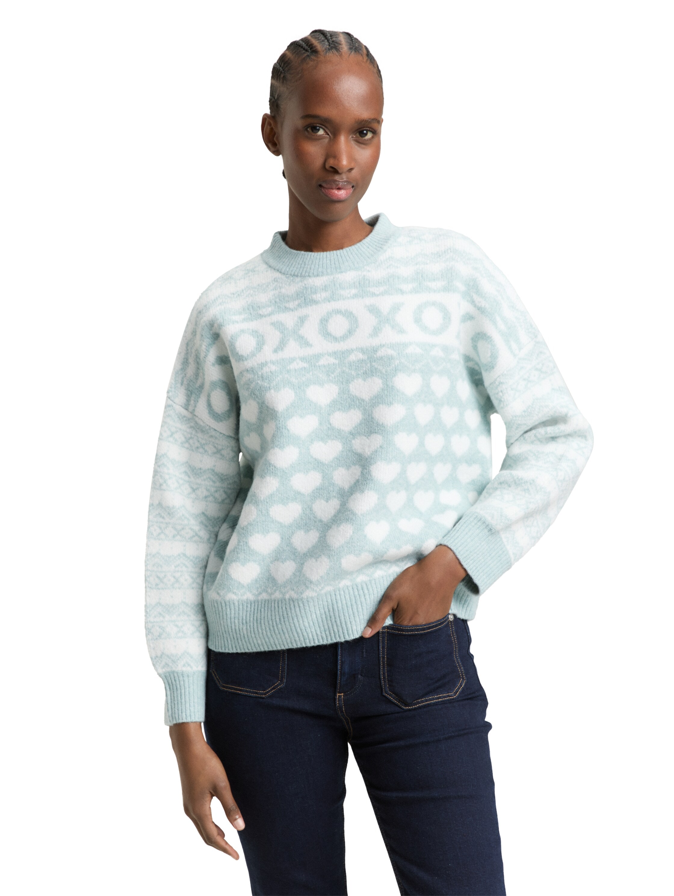 Image of TOM TAILOR Denim Strickpullover mit Allover-Muster