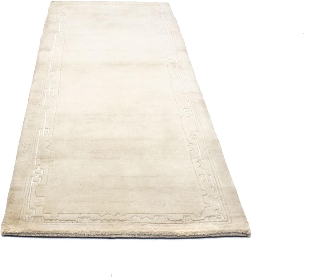 Wollteppich »Nepal Teppich handgeknüpft beige«, rechteckig, 18 mm Höhe, handgeknüpft