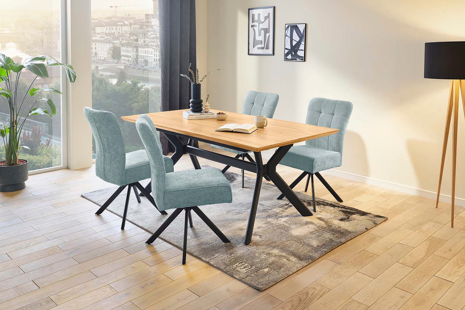 Jockenhöfer Gruppe Chaise pivotante »Becky (Set, 4 St.)« (Ensemble) 4 cuisinclut fonction pivotante (360°), ressorts ensachés, supporte jusqu’à 150kg