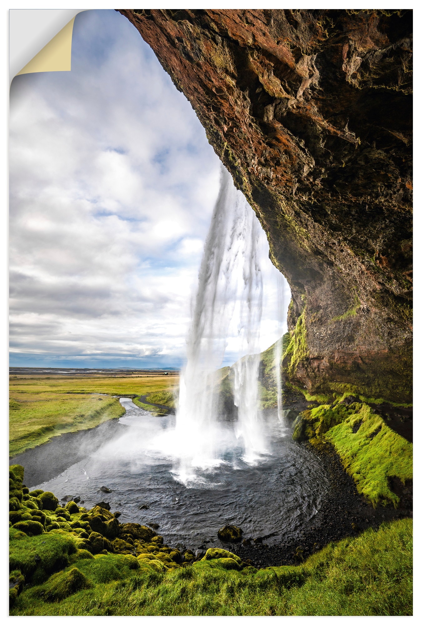 Image of Artland Wandbild "Wasserfall Seljalandsfoss auf Island" Wasserfallbilder 1 Stk. tlg. als Alubild, Leinwandbild, Poster, Wandaufkleber in verschied. Grössen