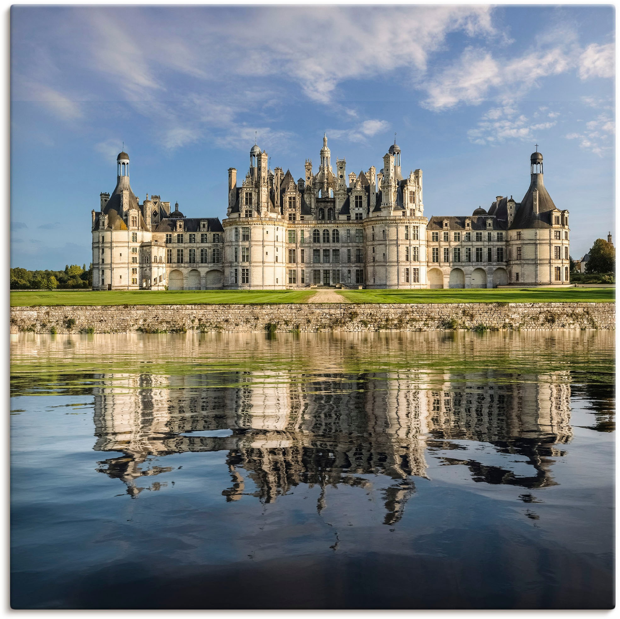 Leinwandbild »Loire-Schloss Chateau Chambord«, Gebäude, (1 St.), auf Keilrahmen gespannt