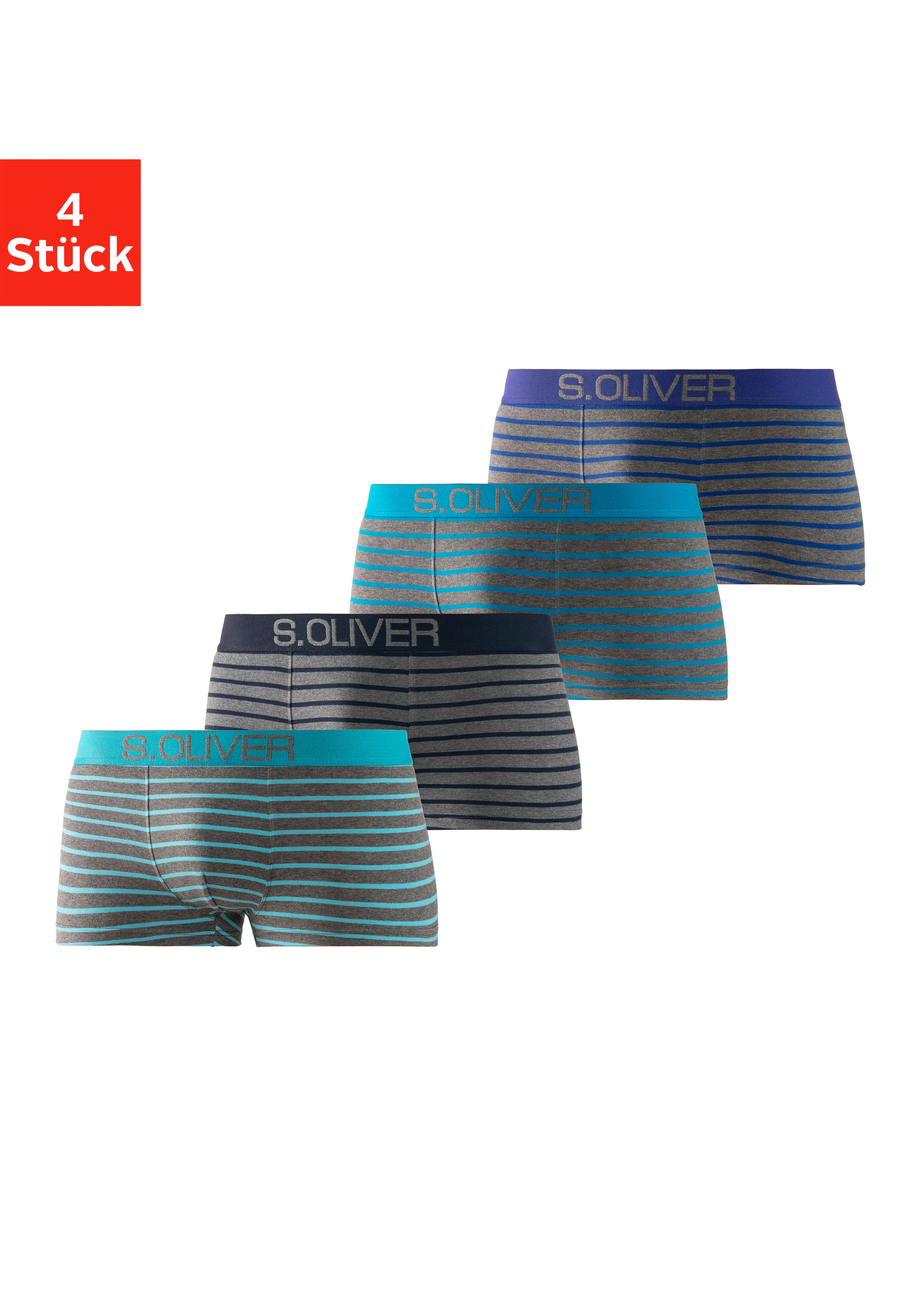 Image of s.Oliver Hipster, (Packung, 4 St.), in Streifen-Optik bei Ackermann Versand Schweiz