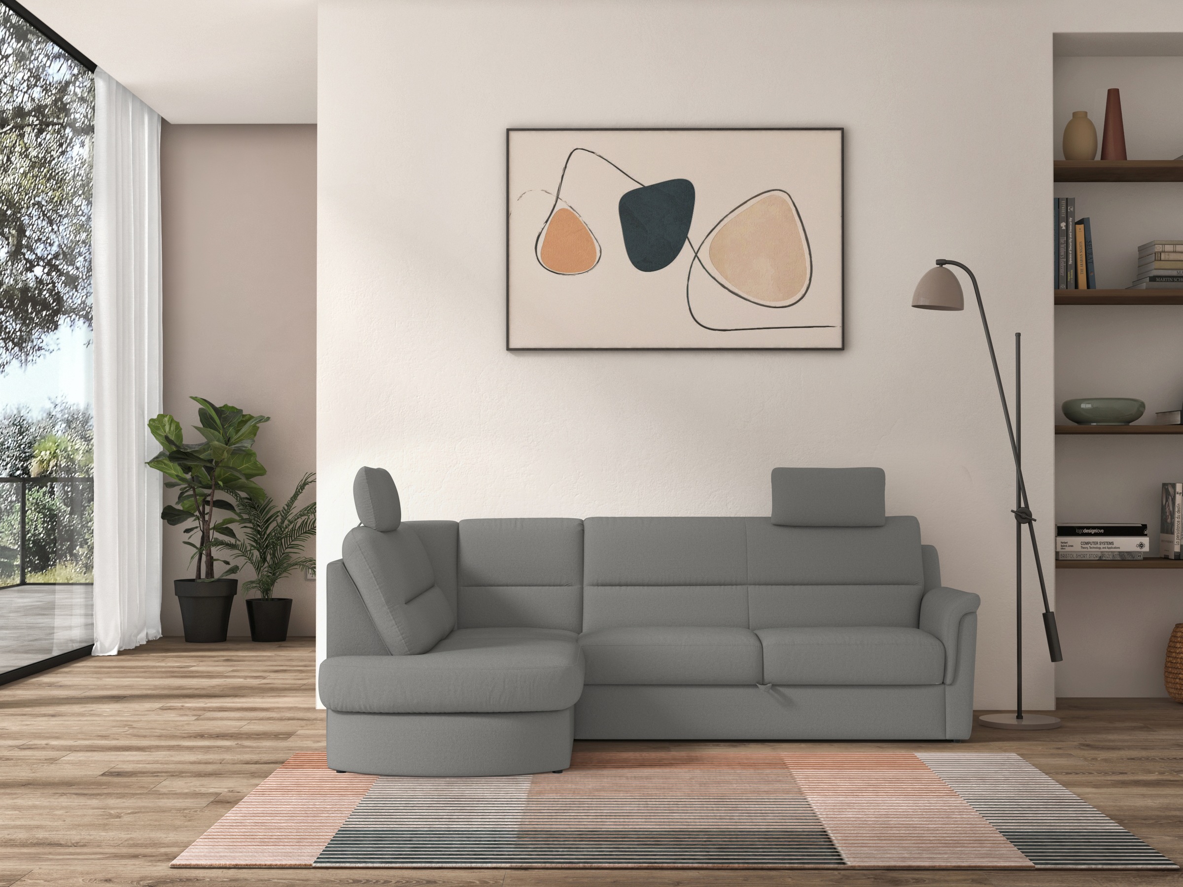 sit&more Ecksofa »Panini L-Form«, wahlweise mit Vorziehsitz und Bettkasten