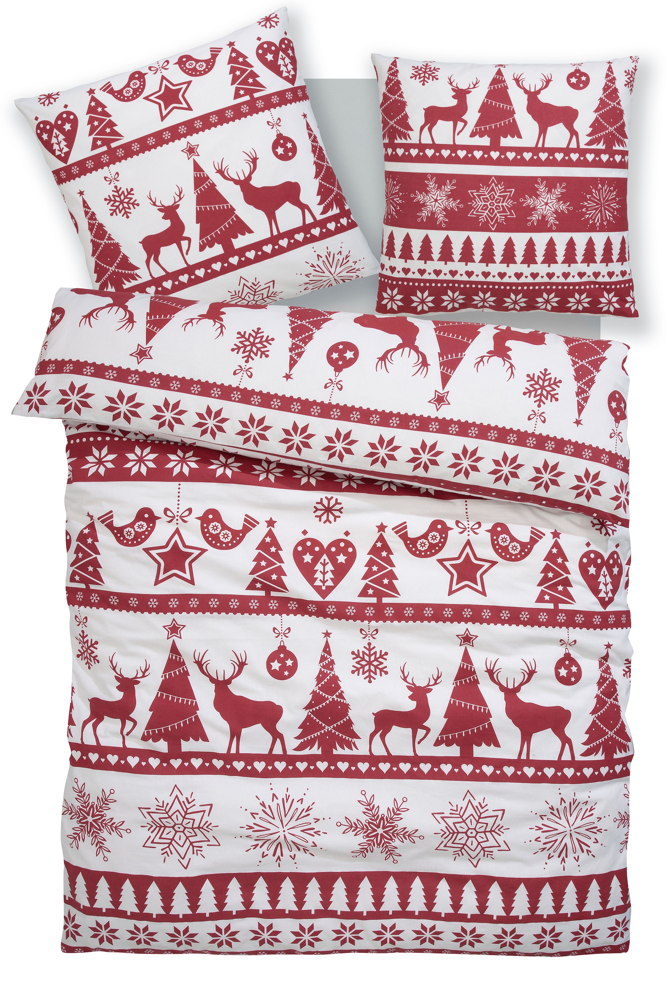 GOODproduct Bettwäsche »Sindbad in Gr. 135x200 oder 155x220 cm, ideal für Weihnachten« 2 Weihnachtsbettwäsche, Winter
