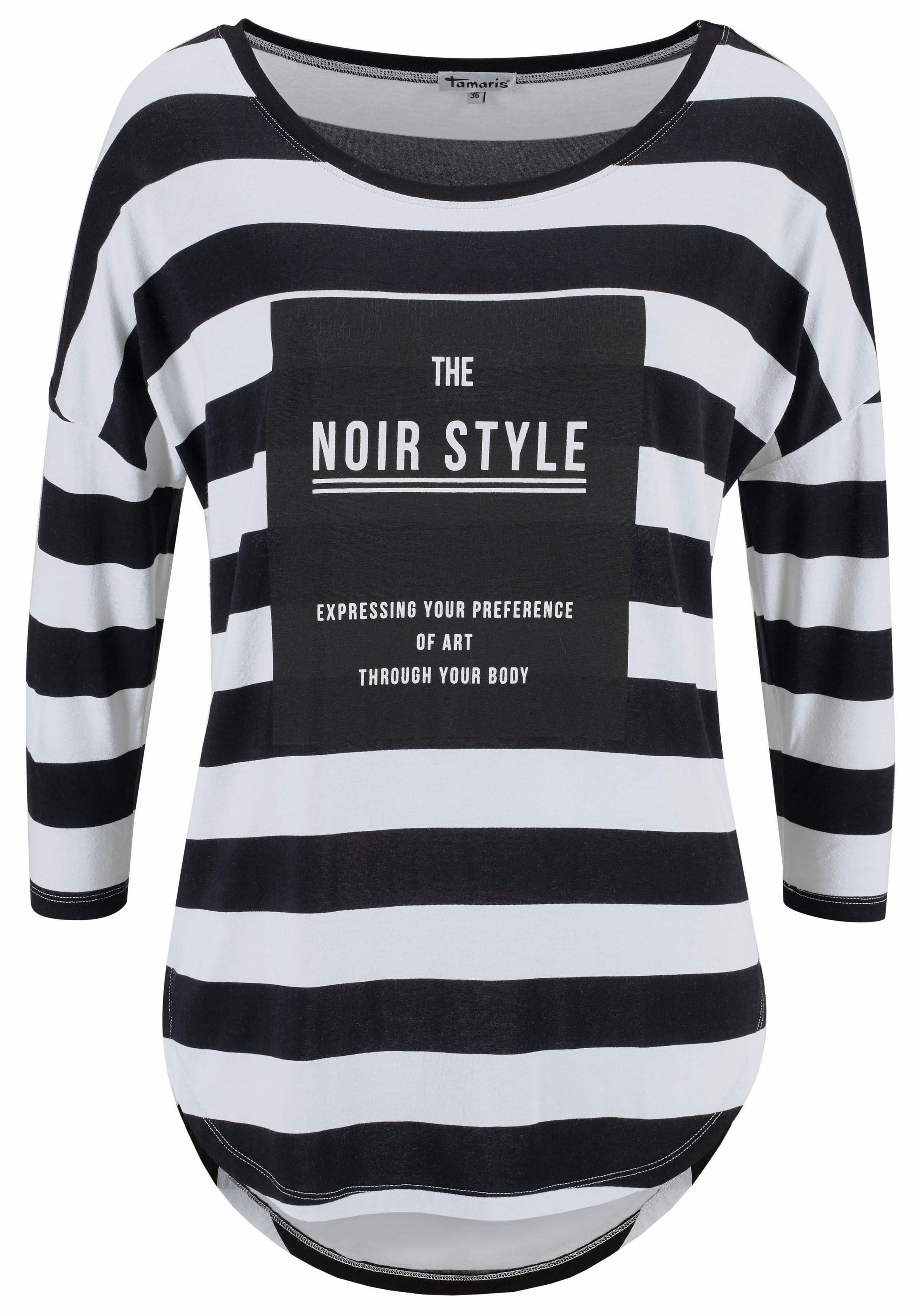 Image of Aniston CASUAL 3/4-Arm-Shirt, Mit Statement Schriftzug bei Ackermann Versand Schweiz