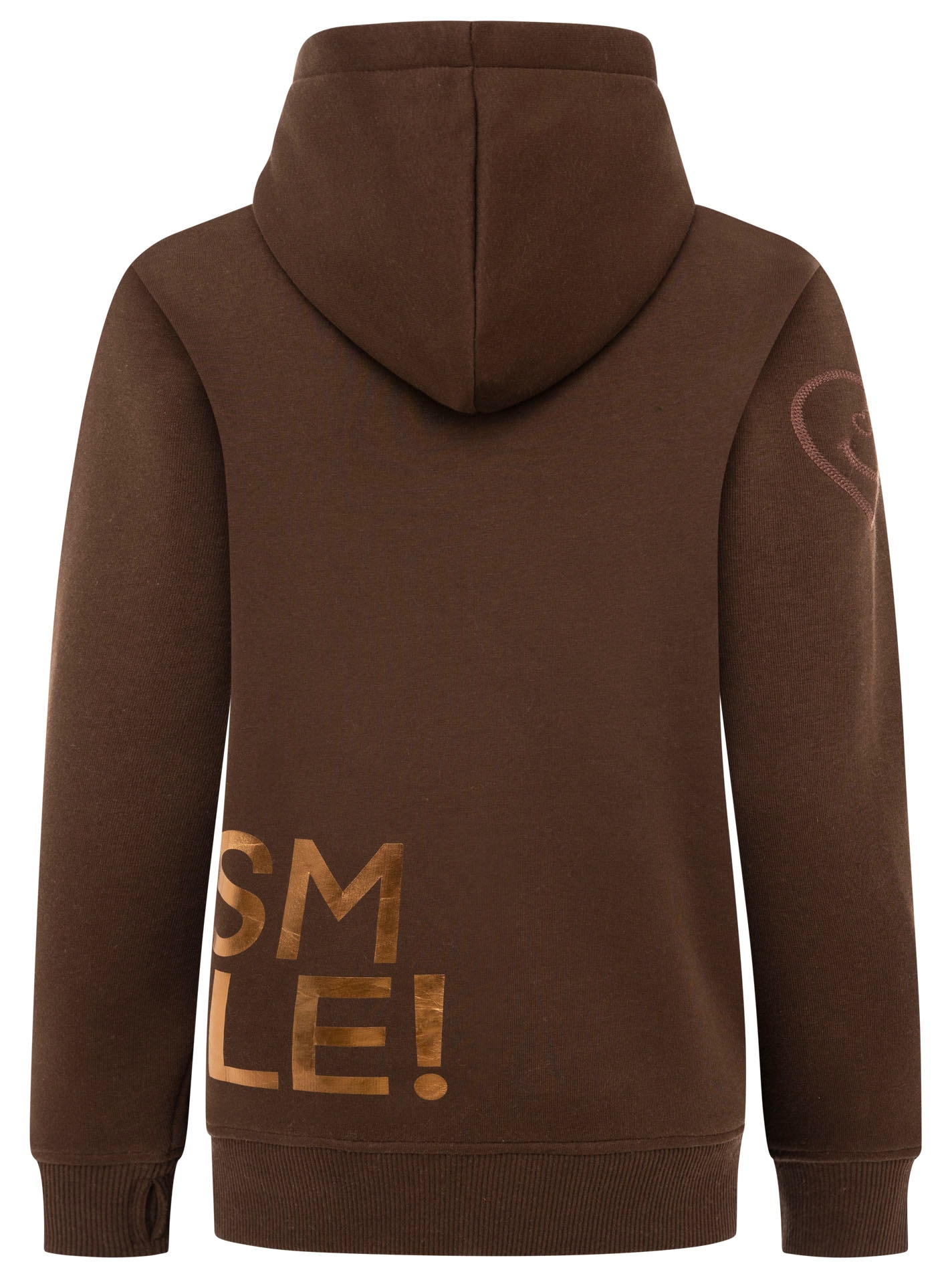 Zwillingsherz Hoodie »"Alissa Shiny"« glänzender Print, Daumenloch, Kordel, gesticktes Herz am Ärmel