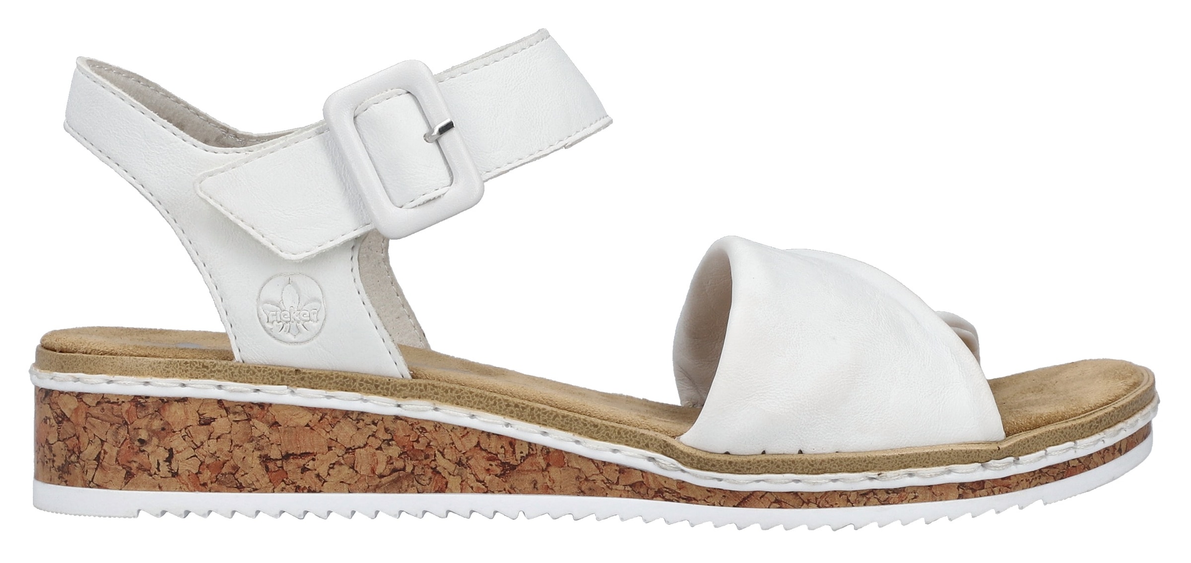 Rieker Sandales  Keilsandale, Sommerschuh, Urlaubsschuh mit Klettriemchen