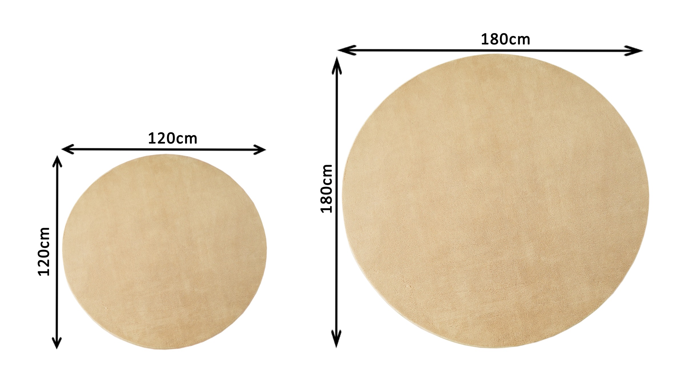 GOODproduct Teppich »Cali« rund 16 mm Höhe Uni-Farben, kuschelig, & weich, waschbar, Wohnzimmer, Schlafzimmer