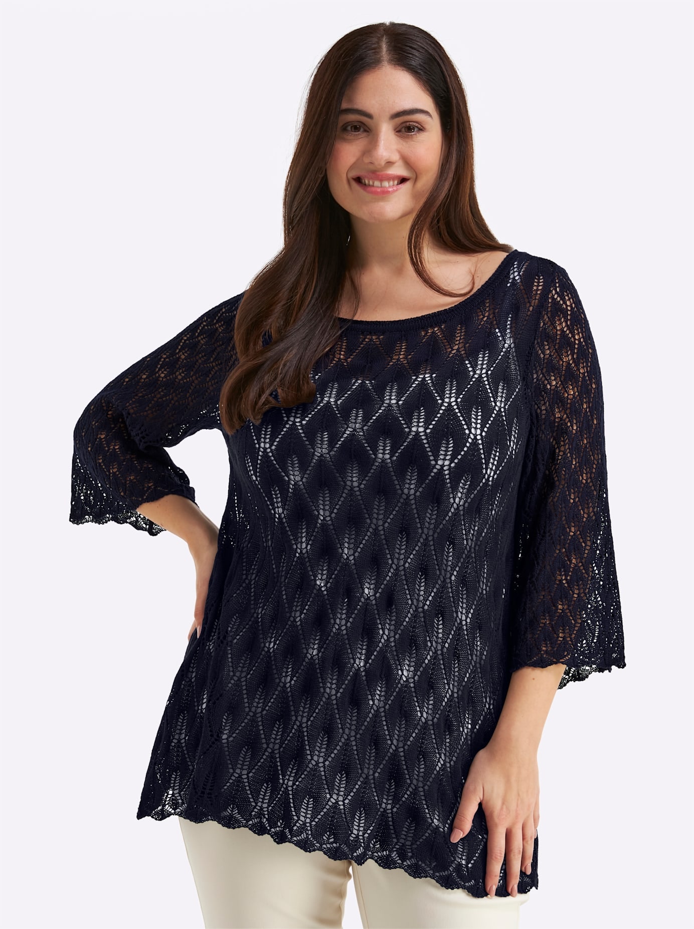 Image of Sheego Strickpullover "3/4-Arm-Pullover"