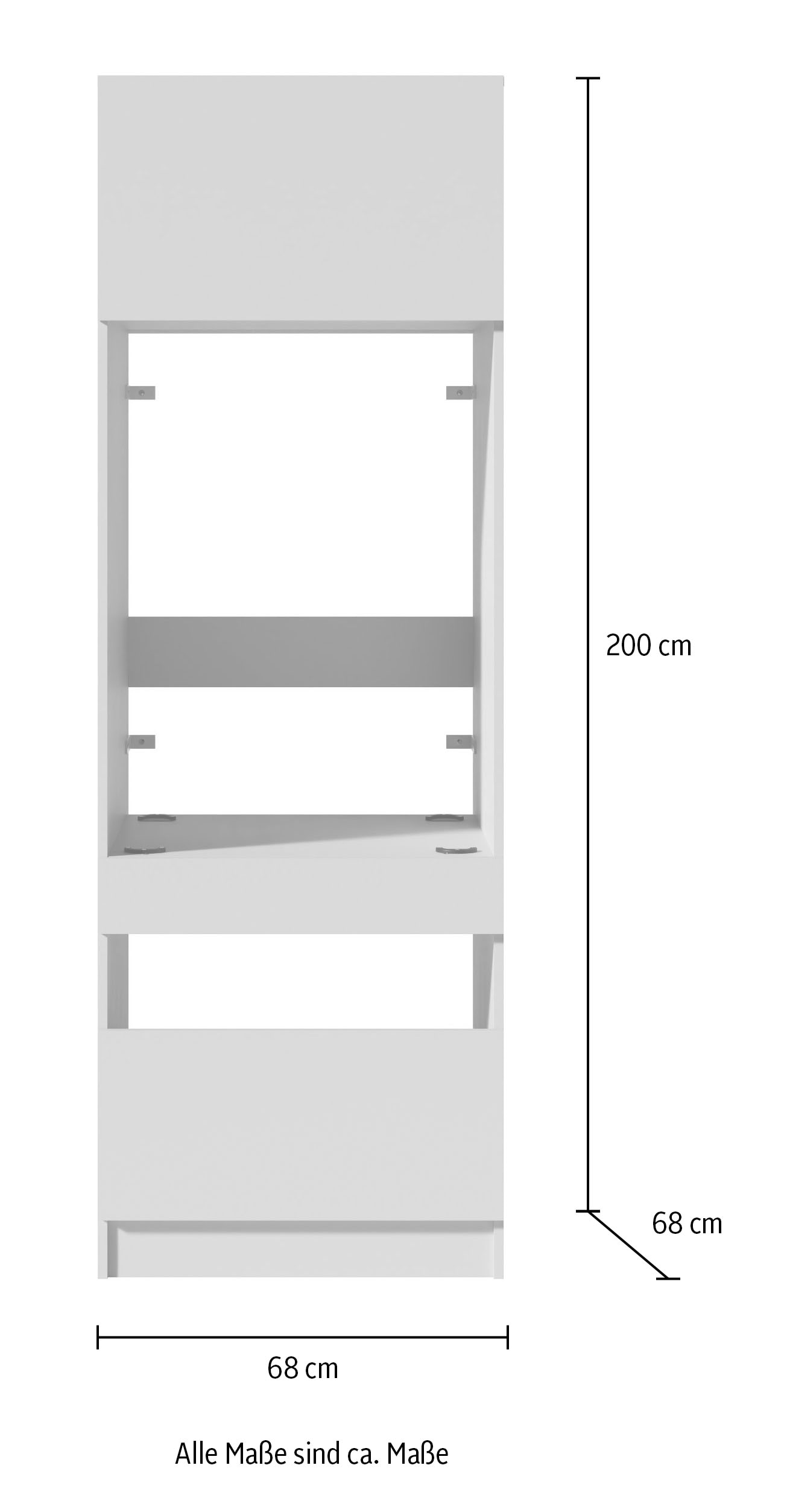 BASIC by Balculina Armoire pour machine à laver »Washhome B/T/H 68x200x68 cm« 1 cuis tlg. largeur 68cm, plateau extensible