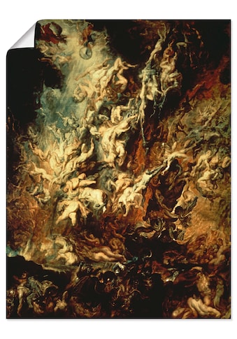 Kunstdruck »Höllensturz der Verdammten I«, Dark Fantasy, (1 St.)