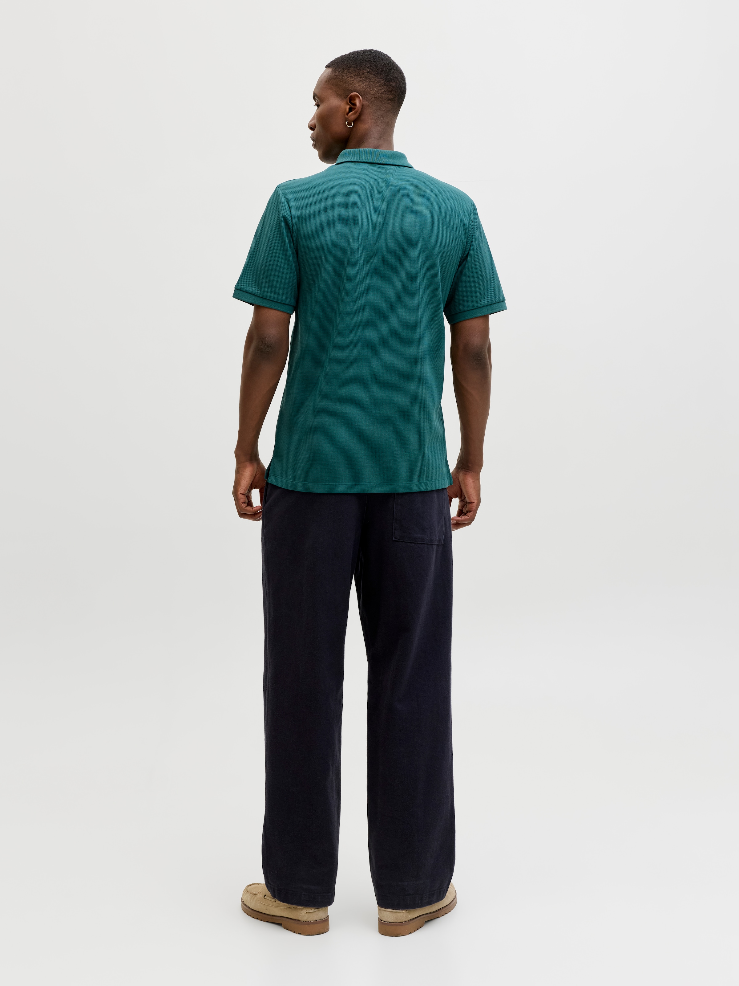 Jack & Jones Polo »JJEAUSTIN POLO SS NOOS« mélange de matériaux, coupe régulière