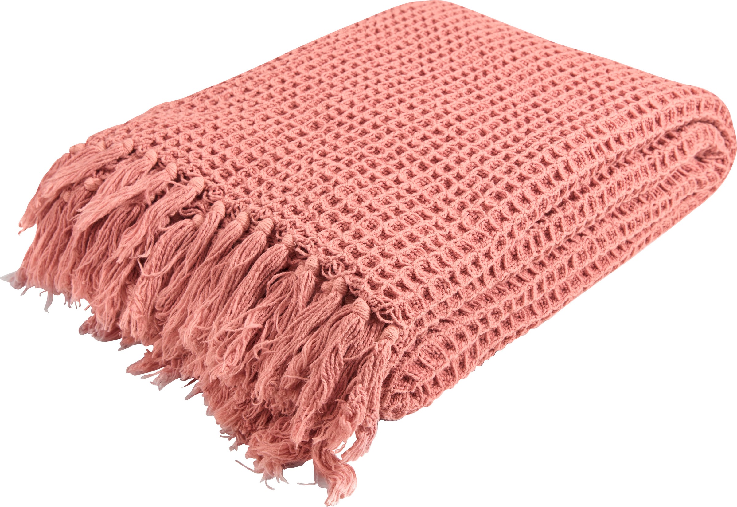 Image of Magma Heimtex Wohndecke »Waffle«, mit langen Fransen, Kuscheldecke bei Ackermann Versand Schweiz