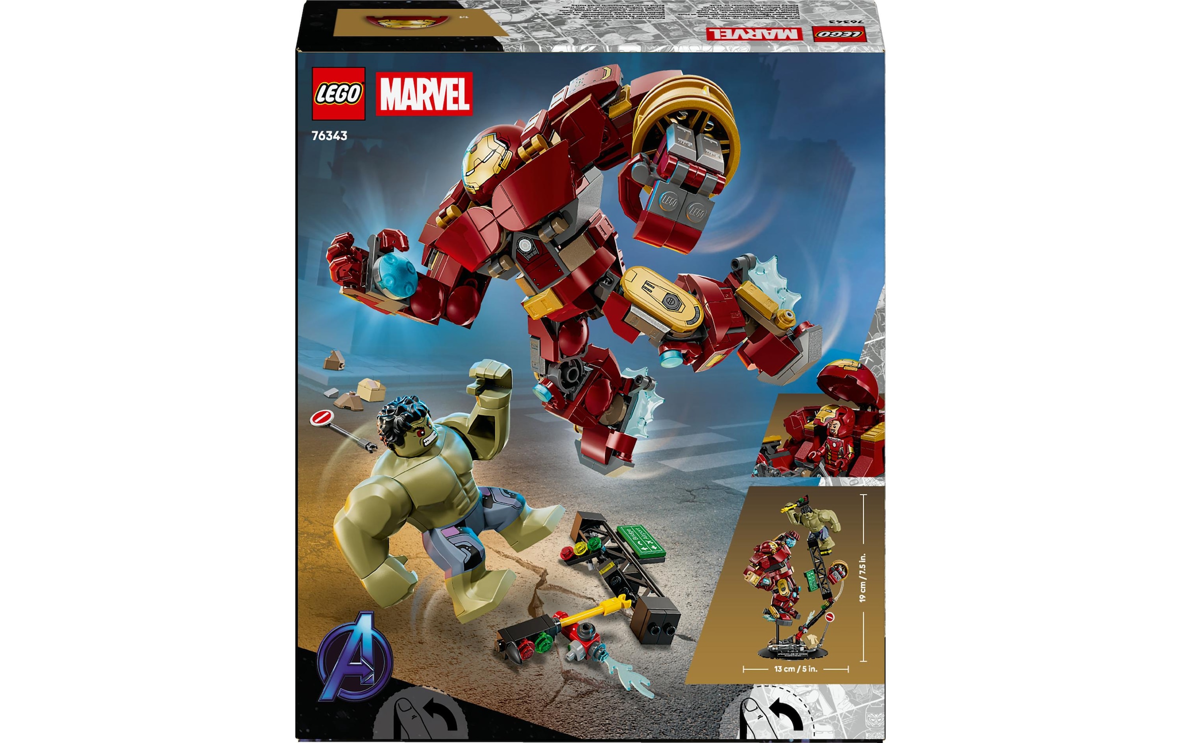LEGO® Konstruktionsspielsteine »Marvel Duell der Giganten: Hulkbuster vs. Hulk 76343«