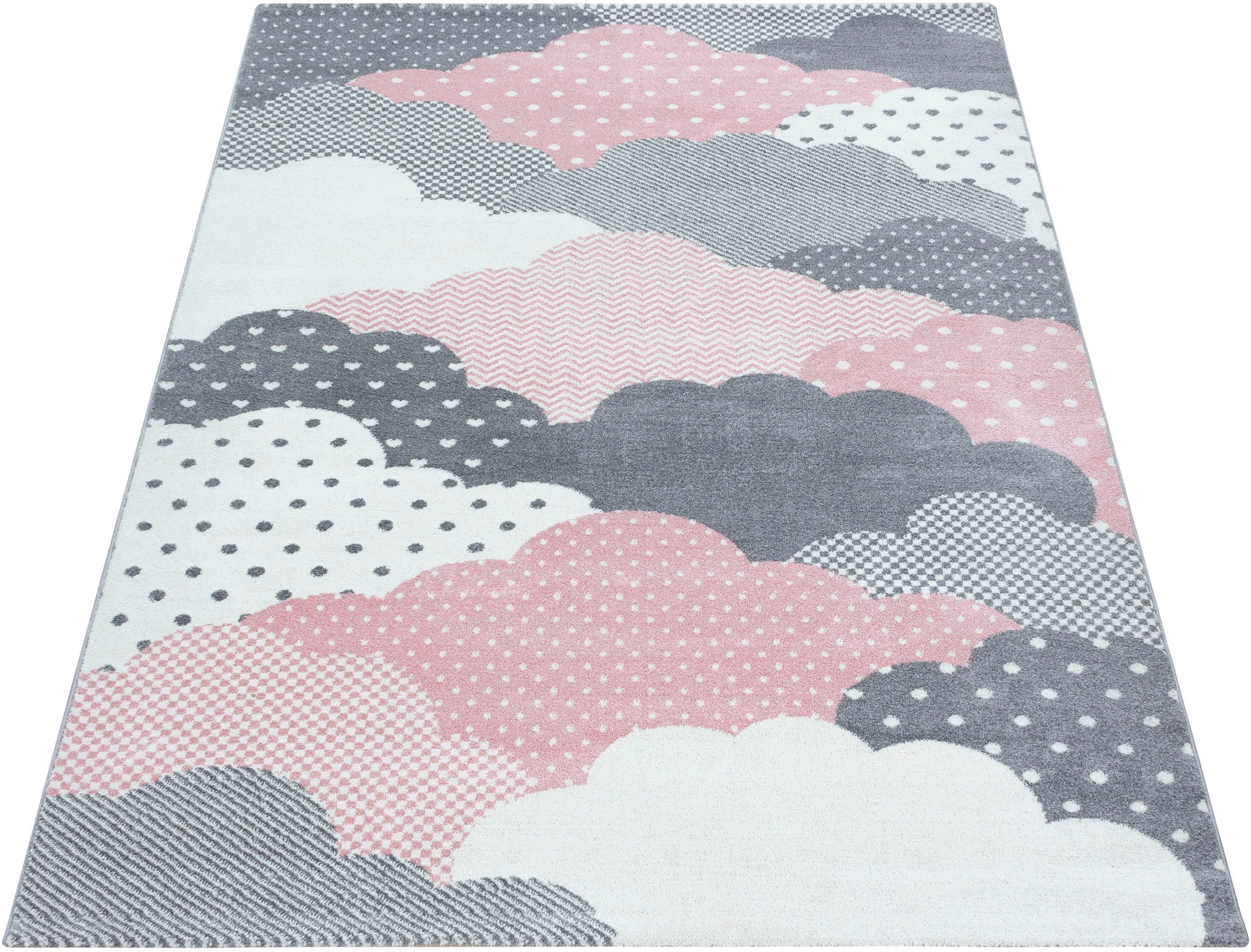 Ayyildiz Teppiche Kinderteppich »Bambi 820«, rechteckig, 11 mm Höhe, auch in rund, Wolken Motiv, Kurzflor