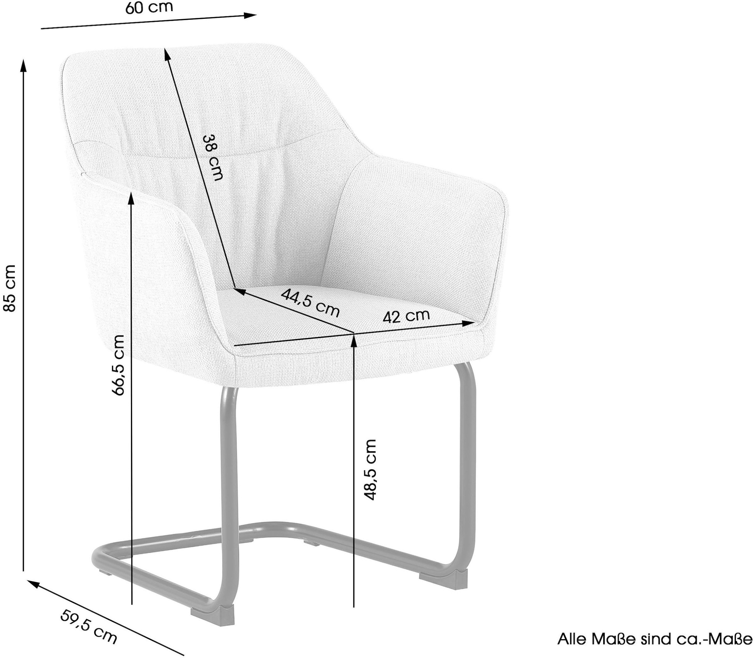GOODproduct Chaise cantilever »Elba« (Set) 2 cuisgemütlicher Stuhl / Sessel, 180 Grad drehbar, Auto Return, Webstoff