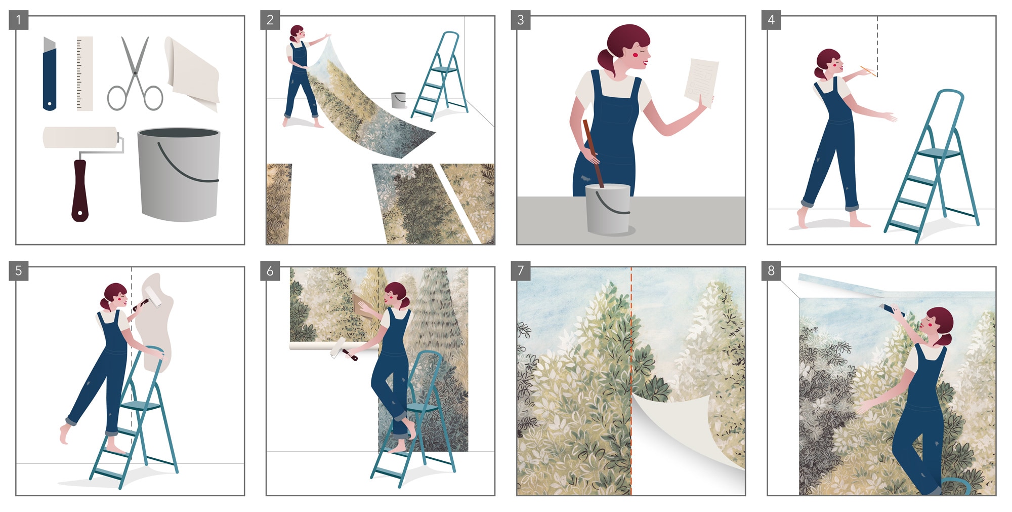 Komar Fototapete »Vlies Fototapete - Fische - Grösse 100 x 250 cm« Motiv | bedruckt glatt