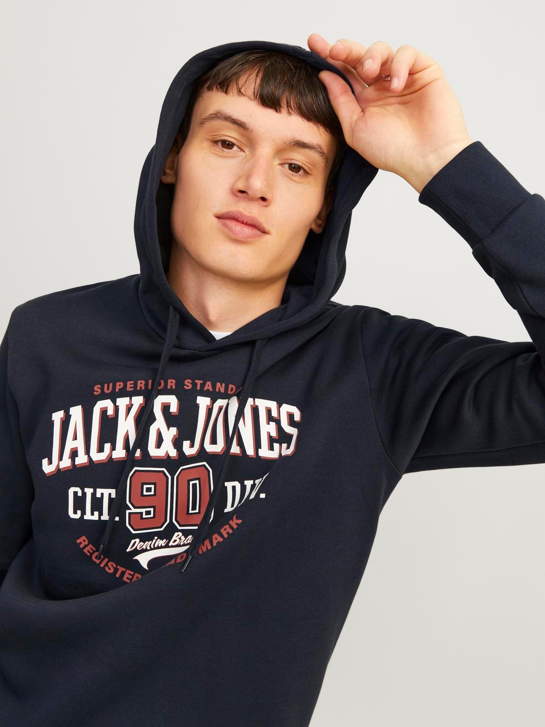 Jack & Jones Kapuzensweatshirt »JJELOGO SWEAT HOOD 2 COL 24/25 NOOS«, mit Logo Print
