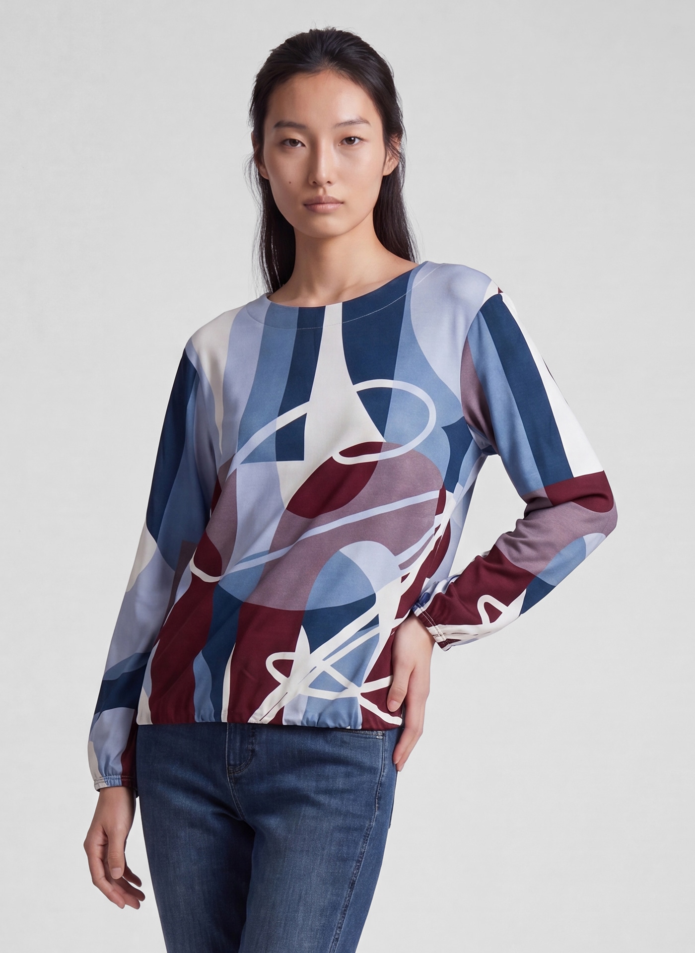 Image of Rabe 3/4-Arm-Shirt mit grafischem, glitzerndem Muster