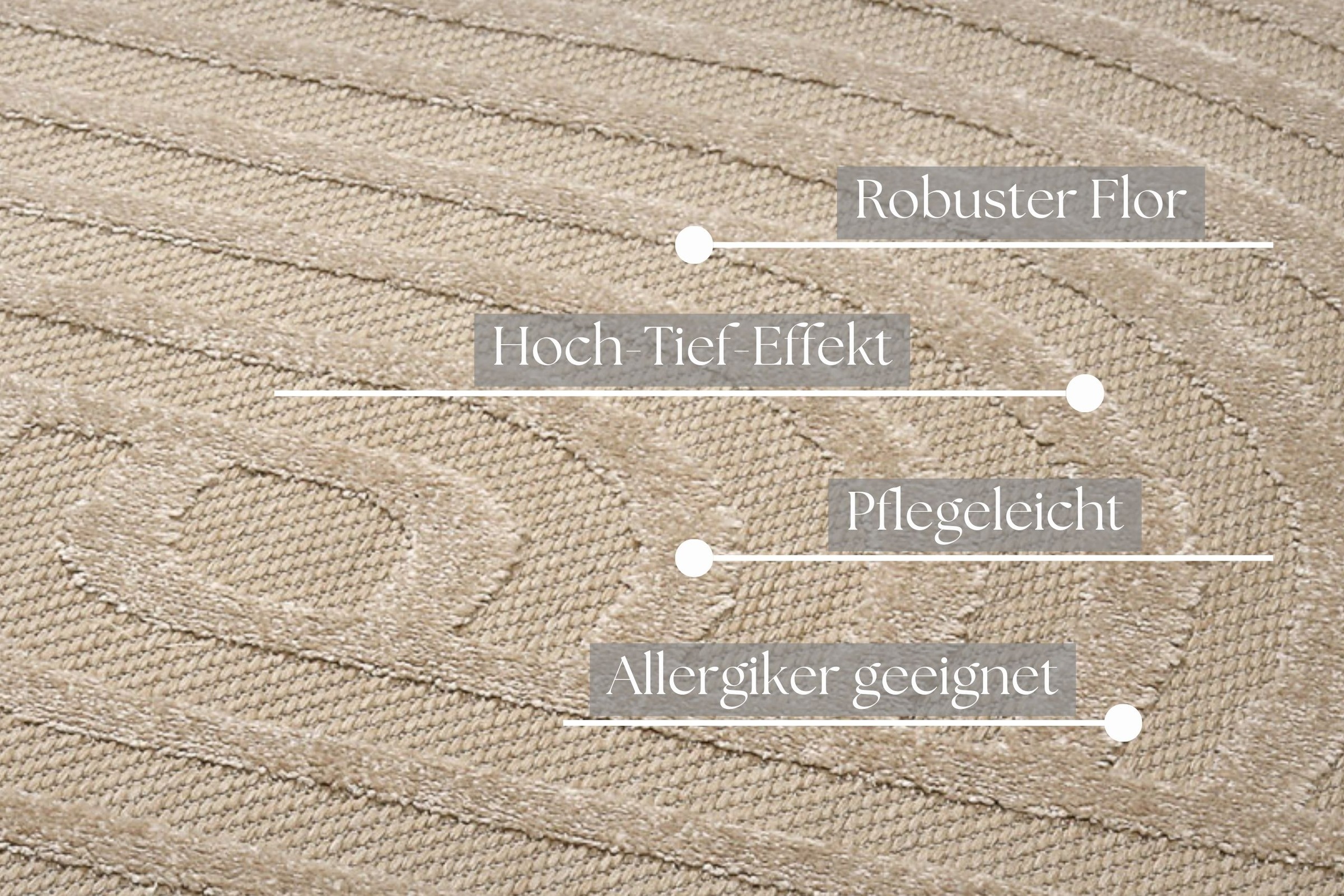 GOODproduct Outdoorteppich »Tamsin« rund 6 mm Höhe In- und Outdoor Teppich, wetterfest, modernes Design, Terrasse, Balkon