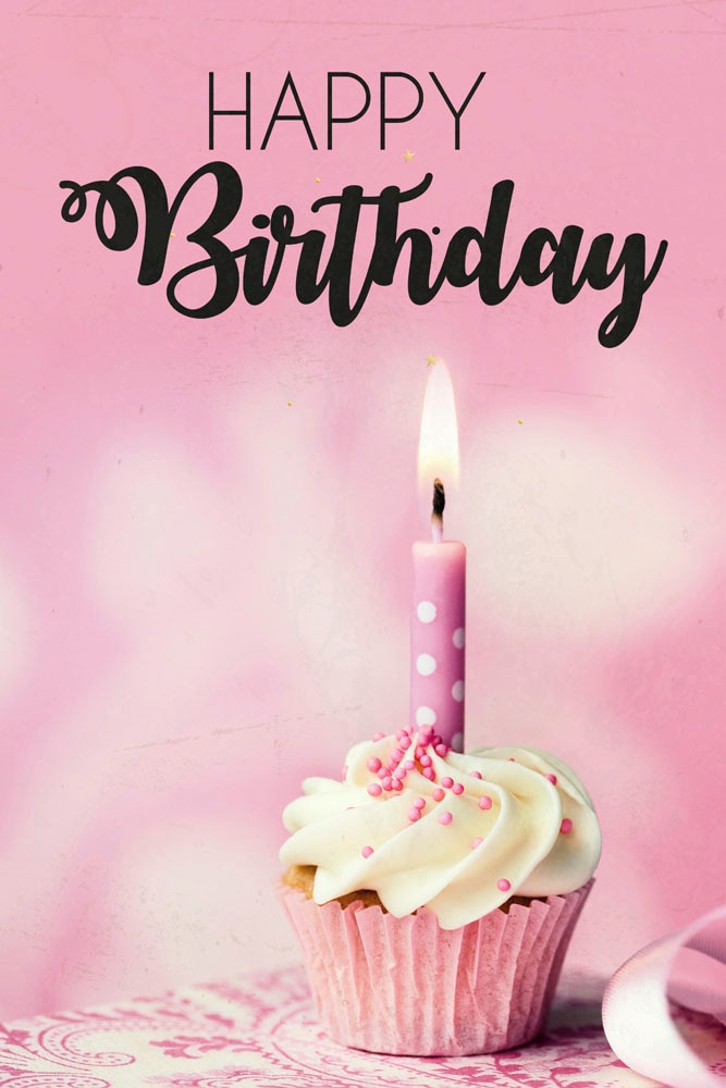 Image of queence Metallbild "Birthday Cupcake" Sprüche 1 Stk. tlg.