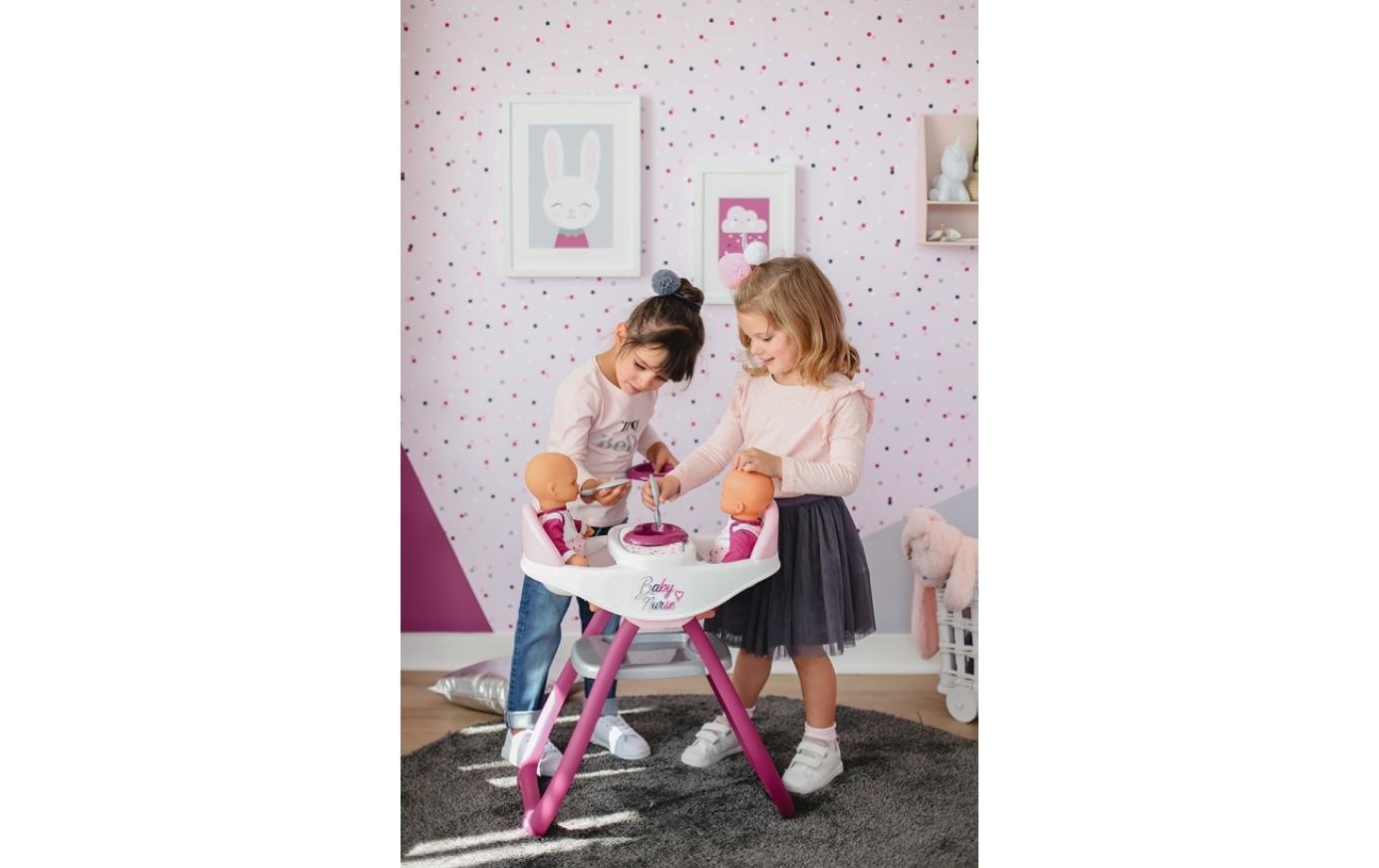 Smoby Puppen-Tischsitz »Baby Nurse Zwillingspuppen-Hochstuhl«