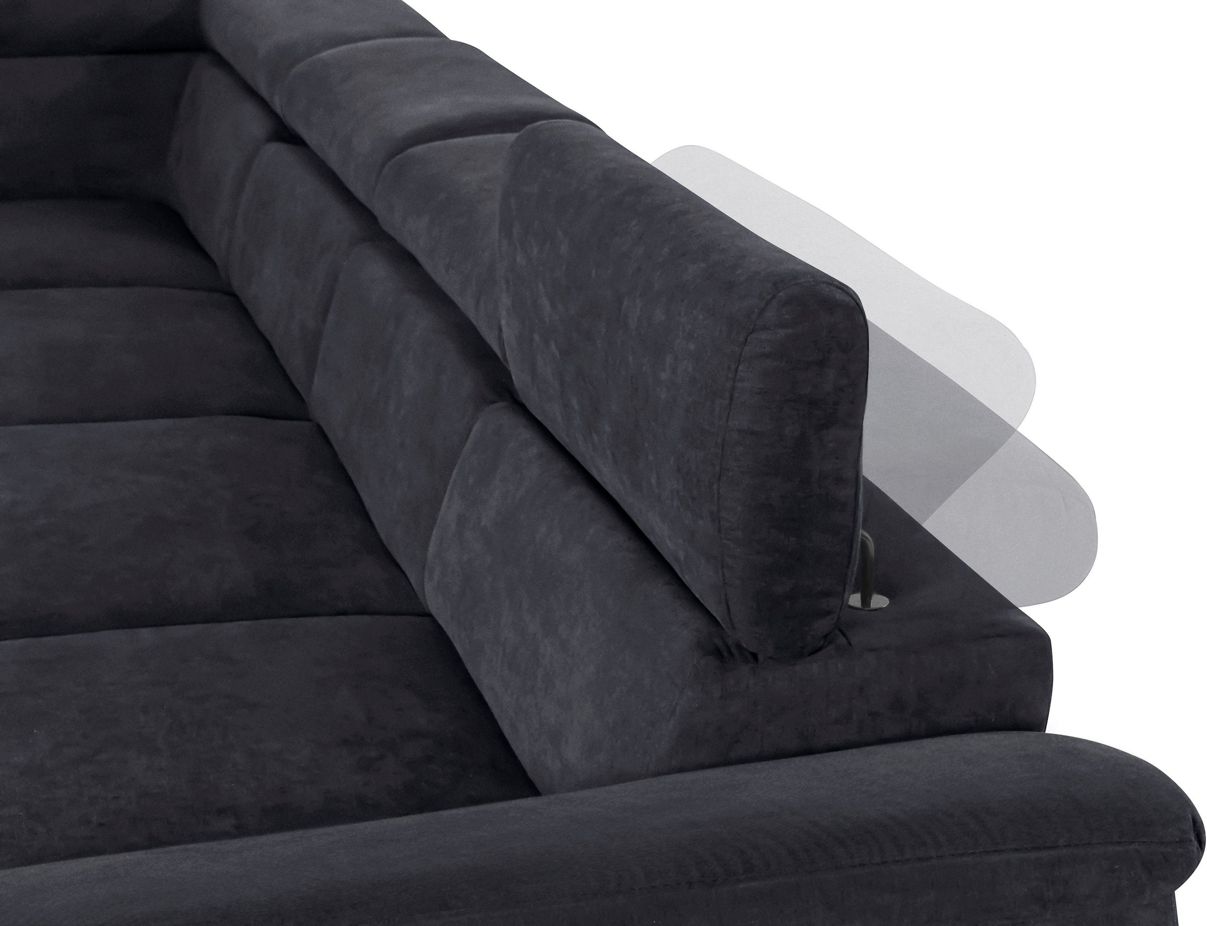 COTTA Polstergarnitur »Komaris U-Form«, (Set), Set bestehend aus: Wohnlandschaft mit Kopfteilverstellung & Hocker
