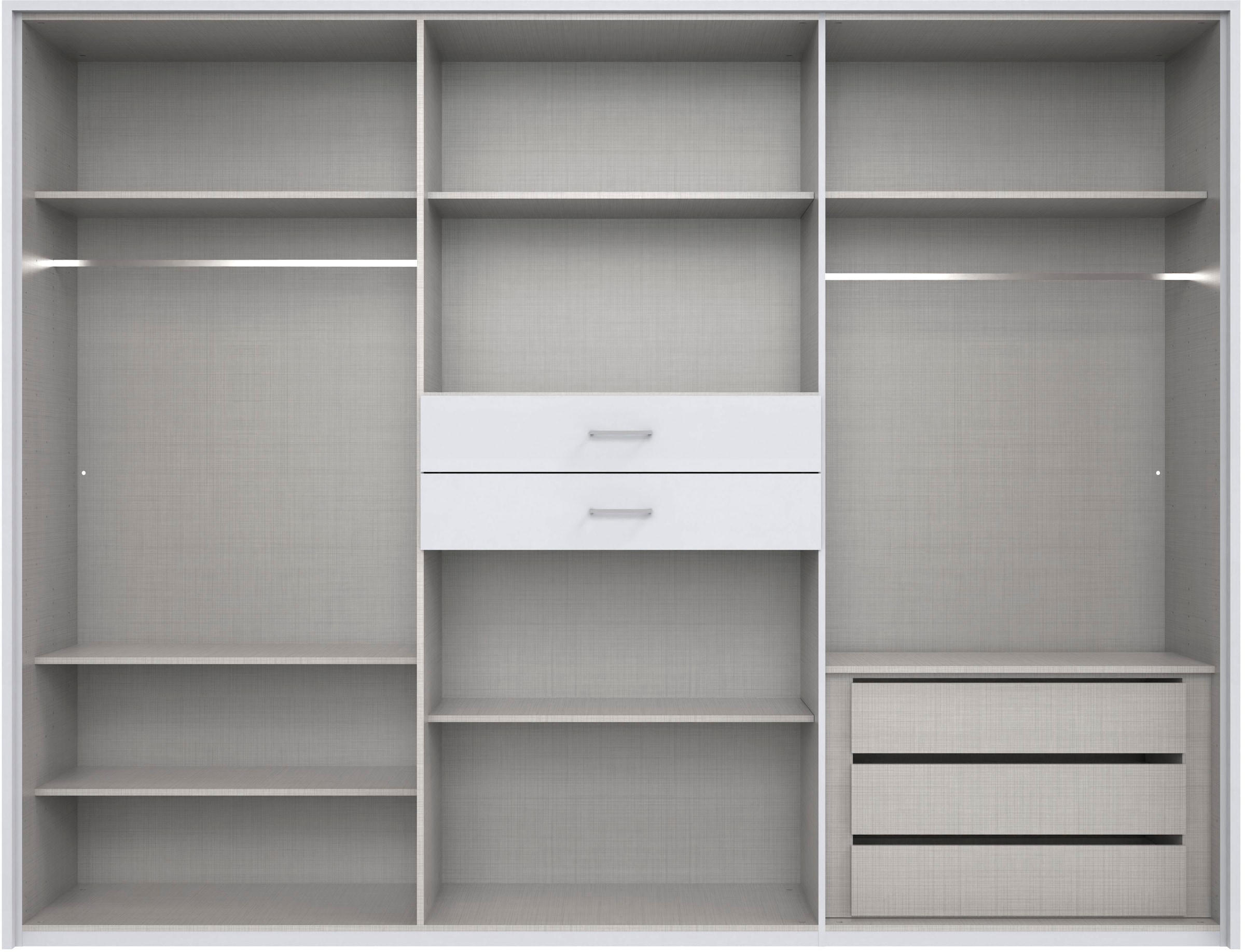 Wimex Kleiderschrank »Diver Drehtürenschrank mit Spiegel, 180, 225 o. 270cm breit«, Bestseller Schlafzimmerschrank wahlweise 3 Innenausstattungen