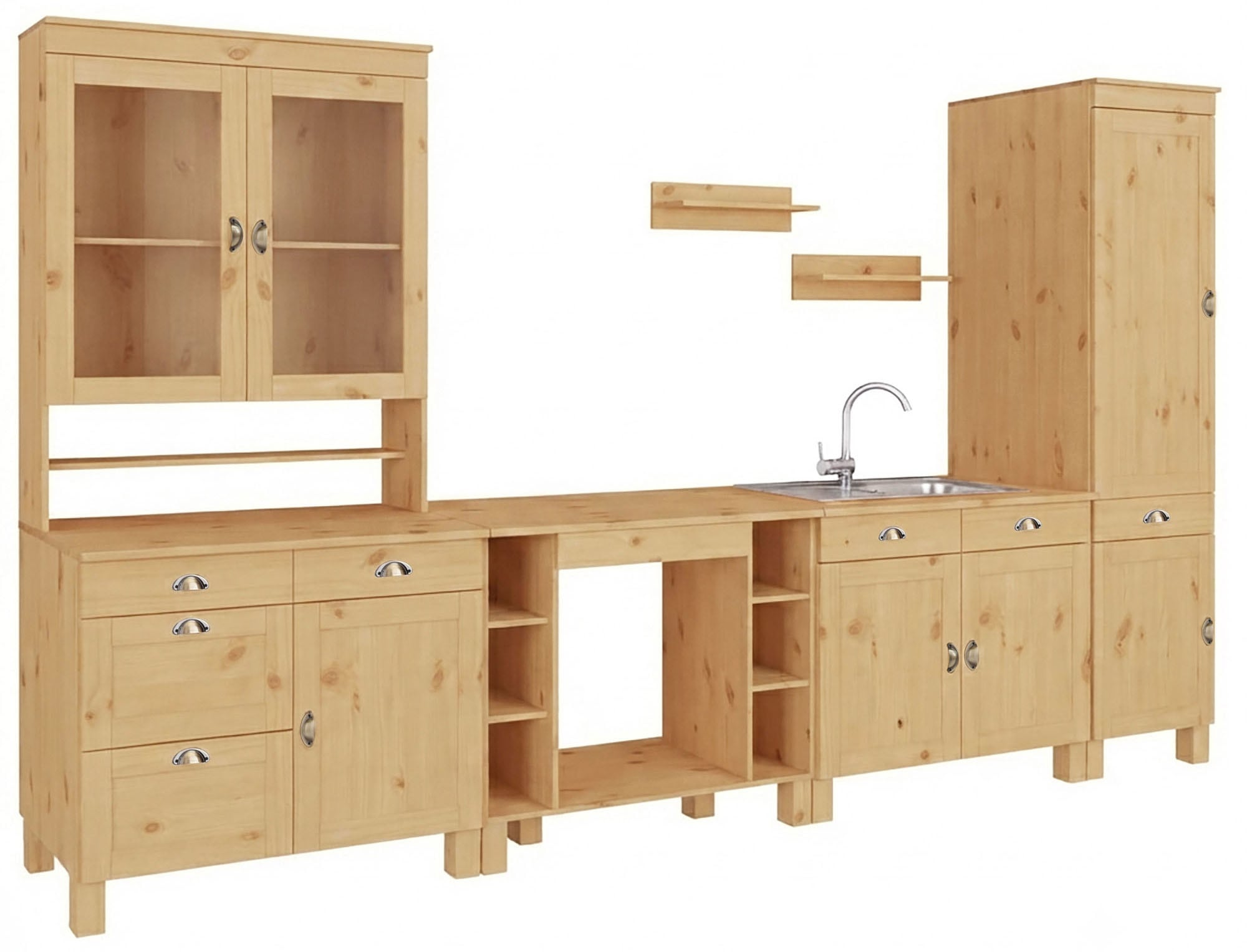 Home affaire Kitchenette »Oslo« largeur 350 cm, en 2 profondeurs, sans appareils électriques