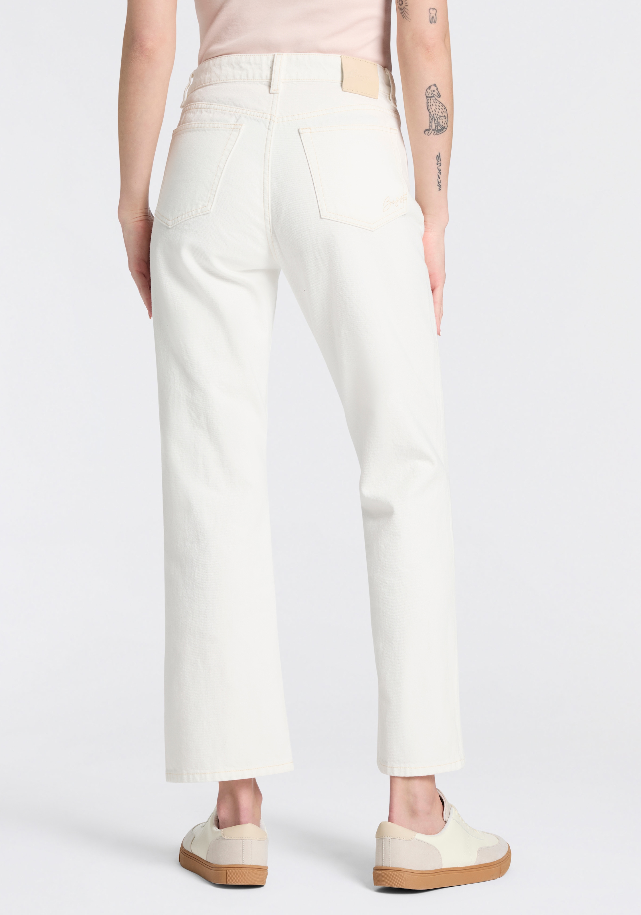 BOSS ORANGE Jeans droit »ADA CROP HR Premium Damenmode« en longueur cropped, taille haute
