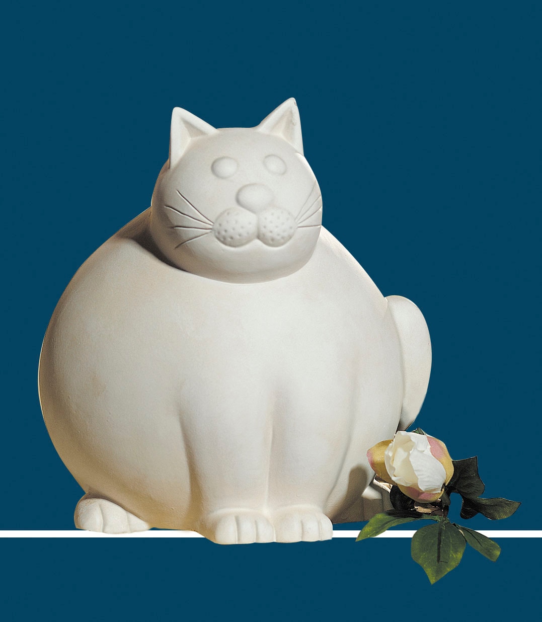 GILDE 30 Höhe Molli, kaufen cm, Tierfigur, Wohnzimmer aus Dekoobjekt, »Katze creme-weiss«, Keramik, Dekofigur