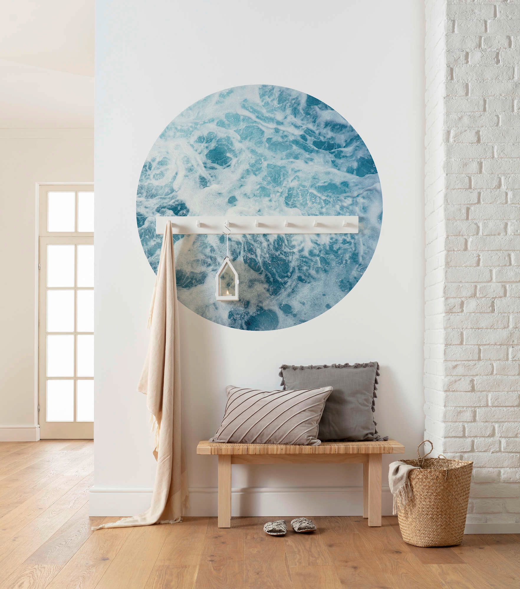 Komar Vliestapete »Ocean Twist«, 125x125 cm (Breite x Höhe), rund und selbstklebend