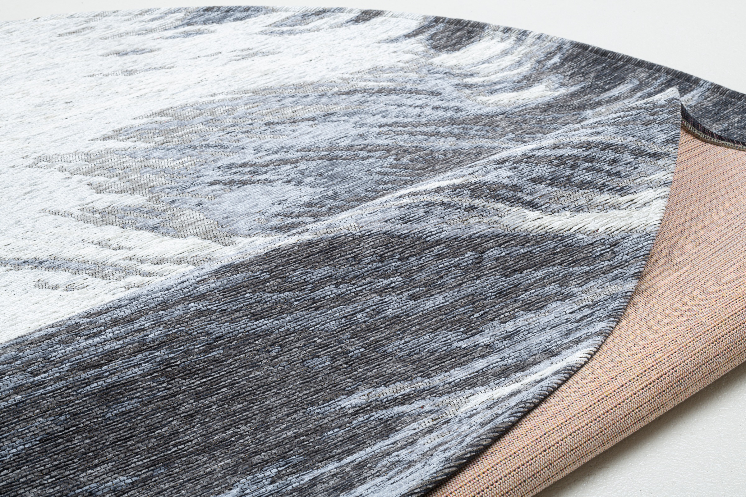 Sansibar Teppich »Keitum 032« rund 3 mm Höhe Flachgewebe, modernes Design, Motiv Brandung & Wellen