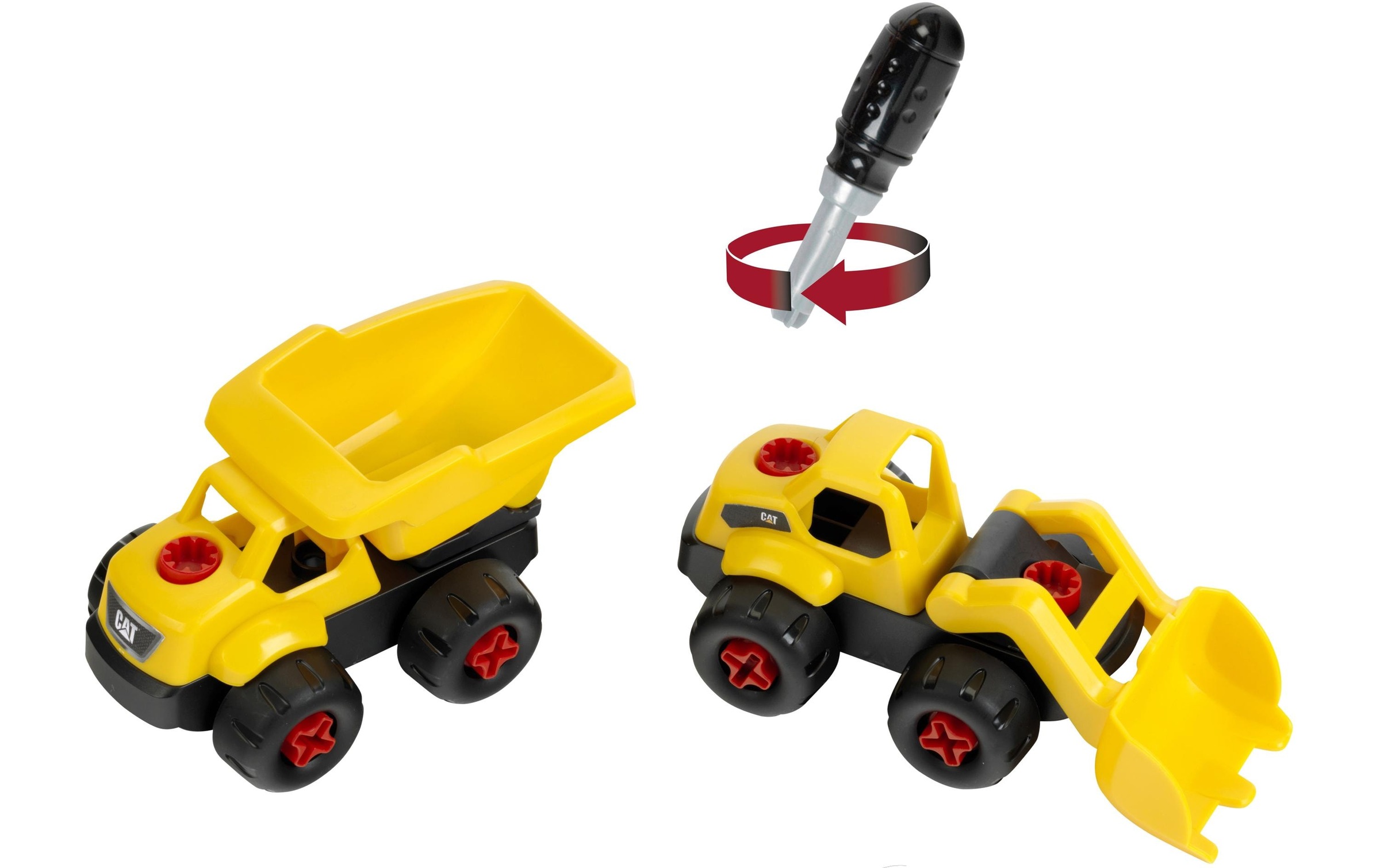 Spielzeug-LKW »Cat Schraubtruck set 4 in 1«