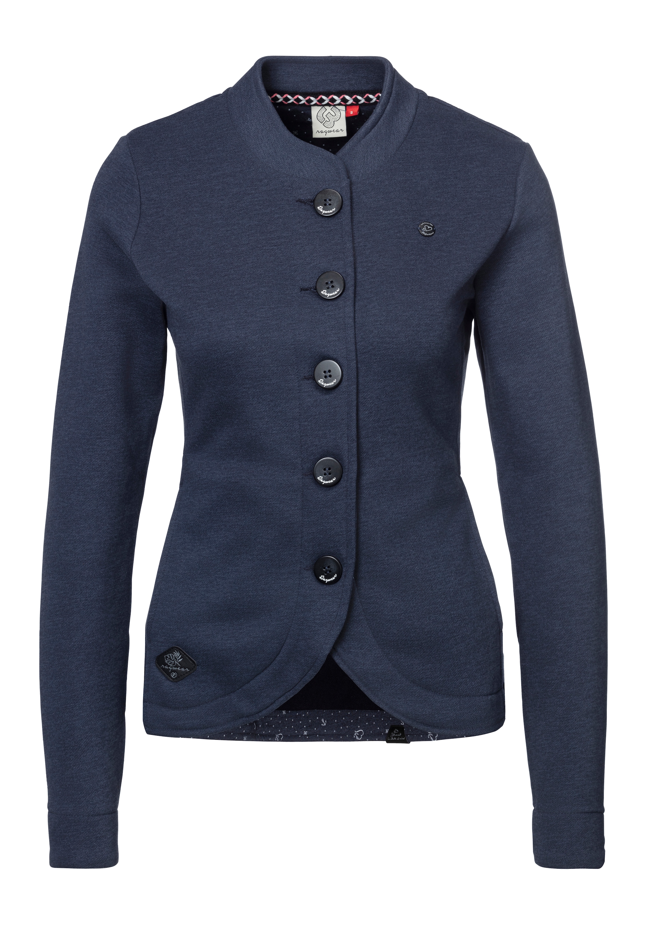 Sweatjacke »AVALINA O«, maritimer Sweat-Blazer mit Kontrast-Details