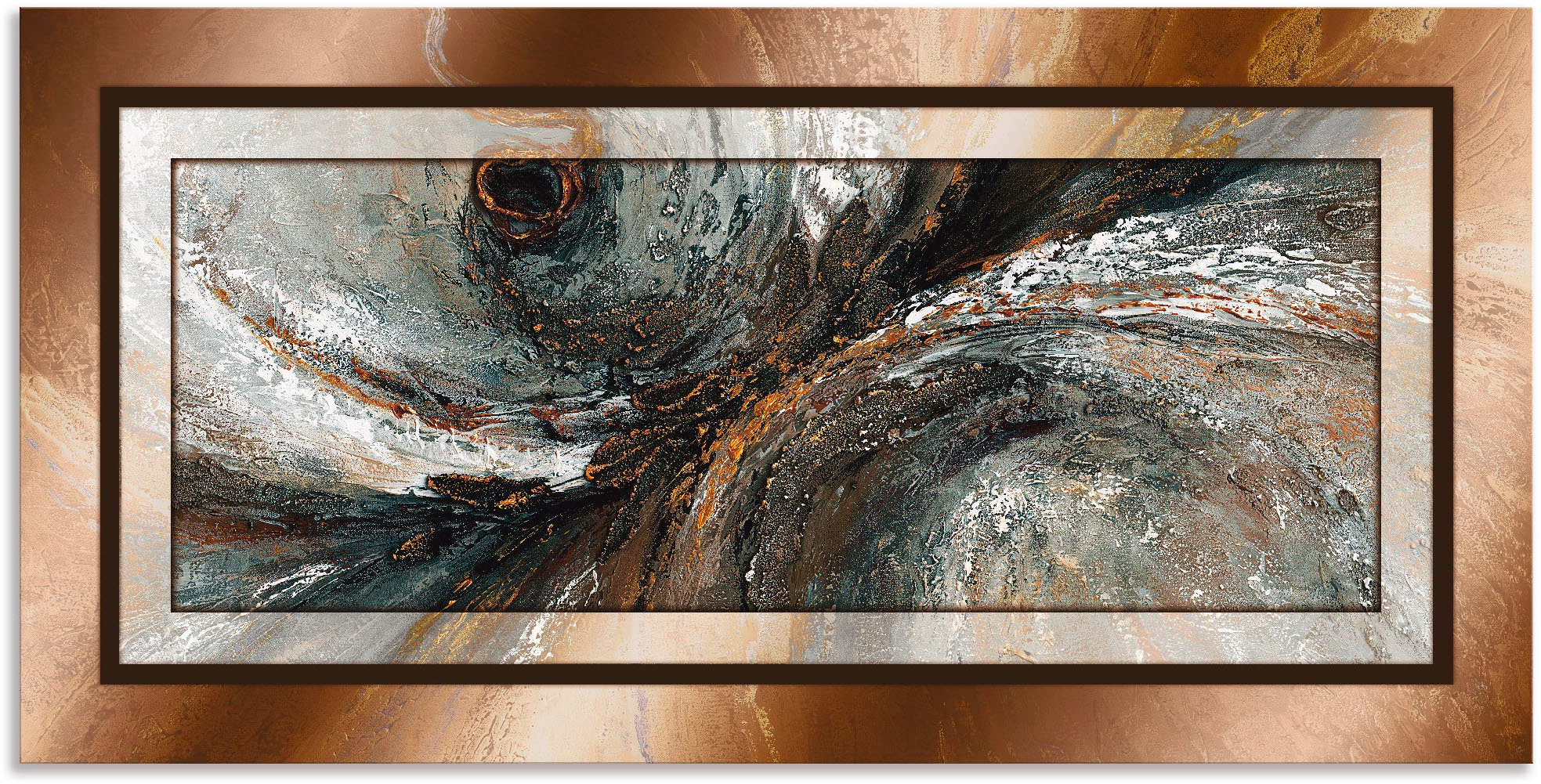 Image of Artland Wandbild "Gold Abstrakt 2" Gegenstandslos 1 Stk. tlg. als Alubild, Leinwandbild, Poster in verschied. Grössen