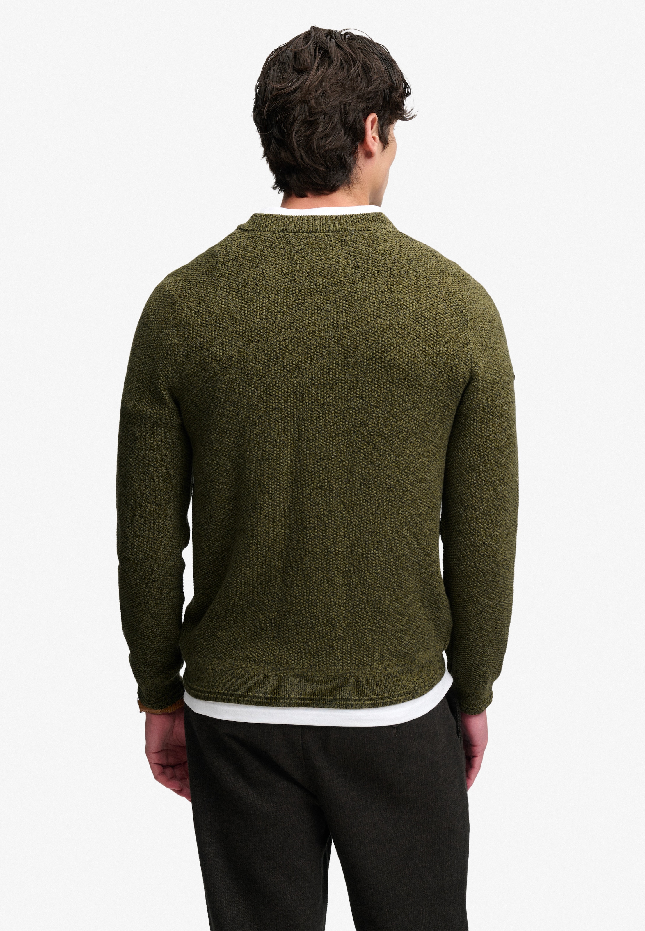 Superdry Pull à col rond »TEXTURE KNIT JUMPER« Baumwolle, regular fit
