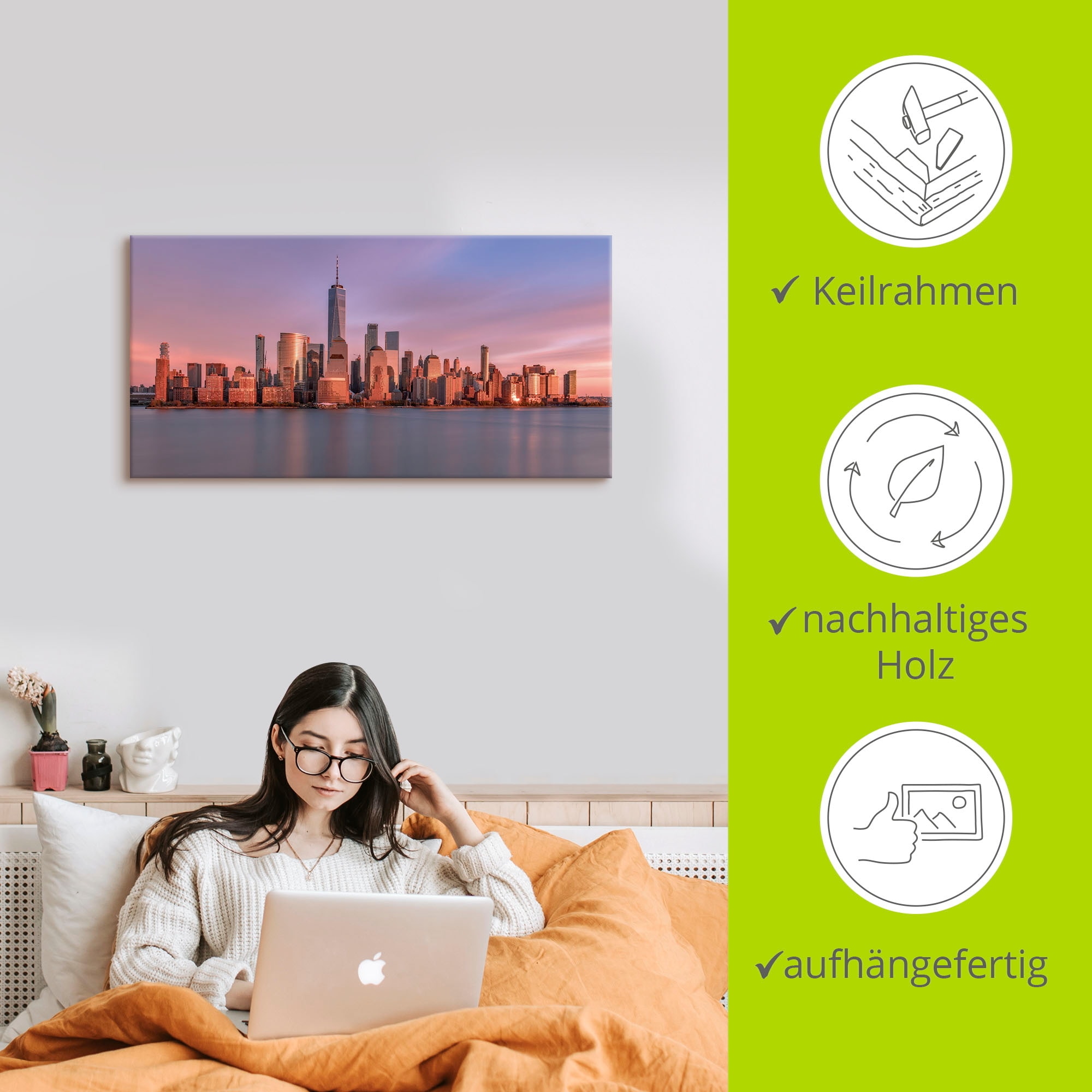 Artland Wandbild »New York City«, New York, (1 St.), als Leinwandbild, Poster in verschied. Grössen